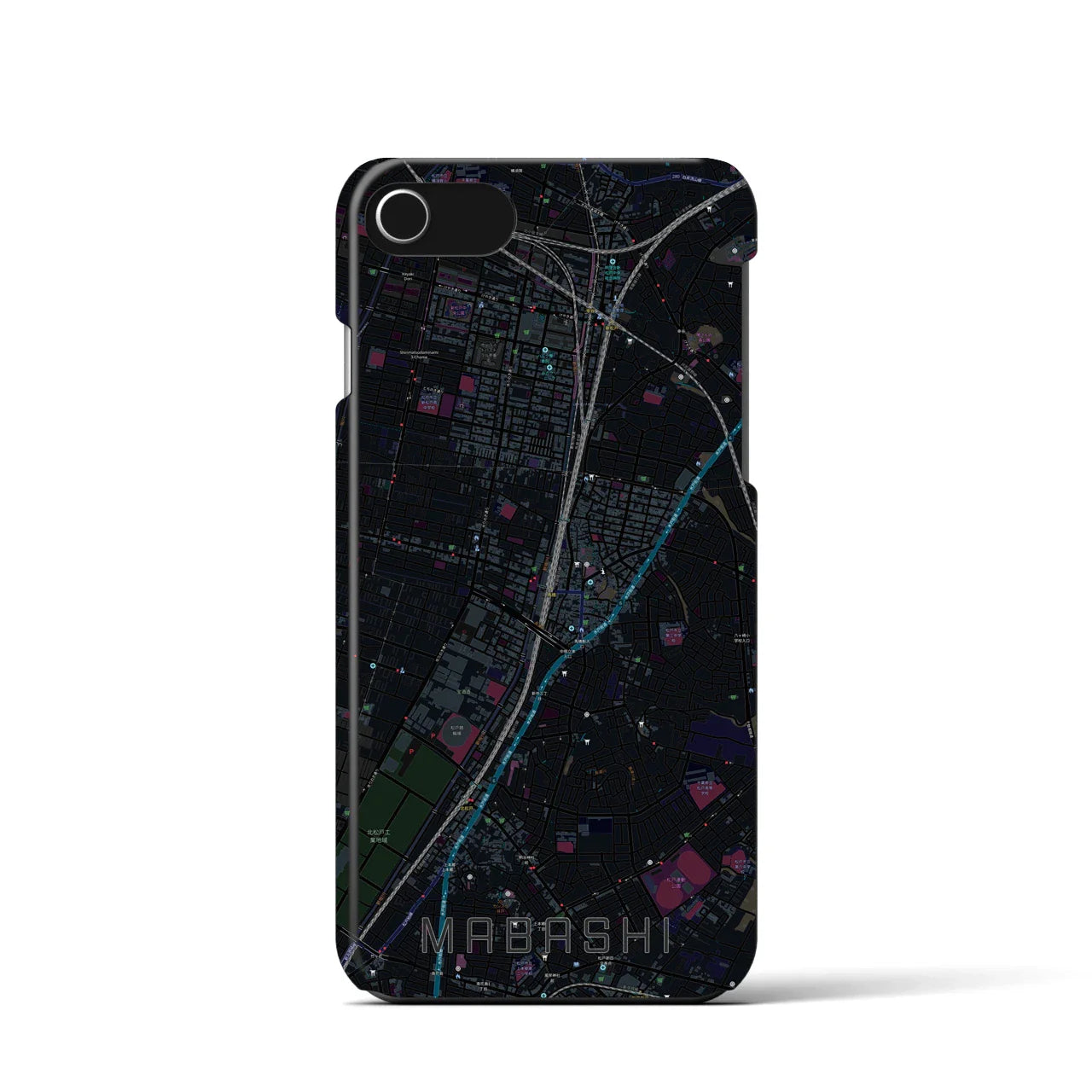 【馬橋(千葉県)】地図柄iPhoneケース(バックカバータイプ)
