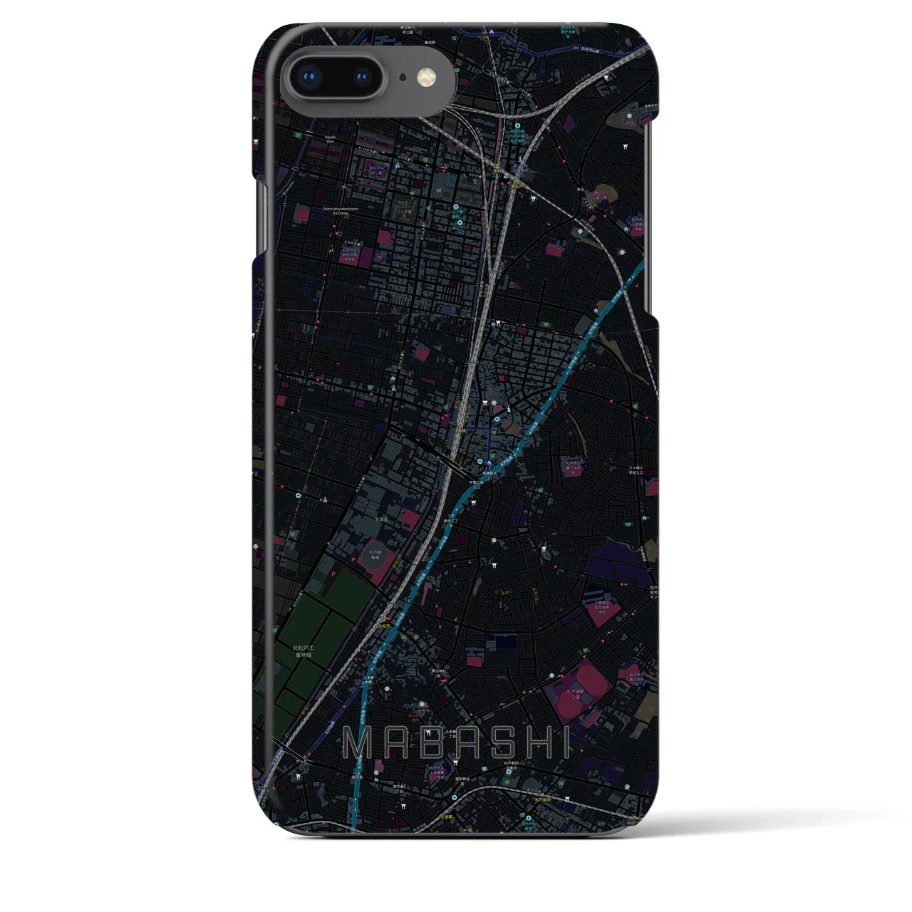 【馬橋(千葉県)】地図柄iPhoneケース(バックカバータイプ)