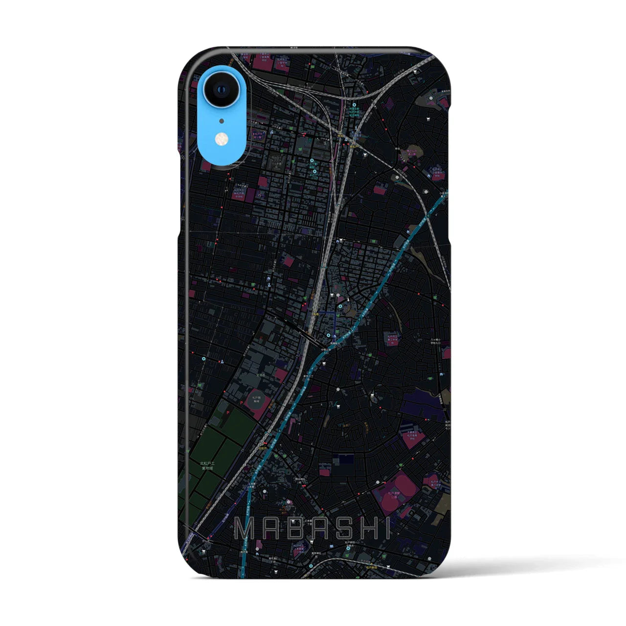 【馬橋(千葉県)】地図柄iPhoneケース(バックカバータイプ)