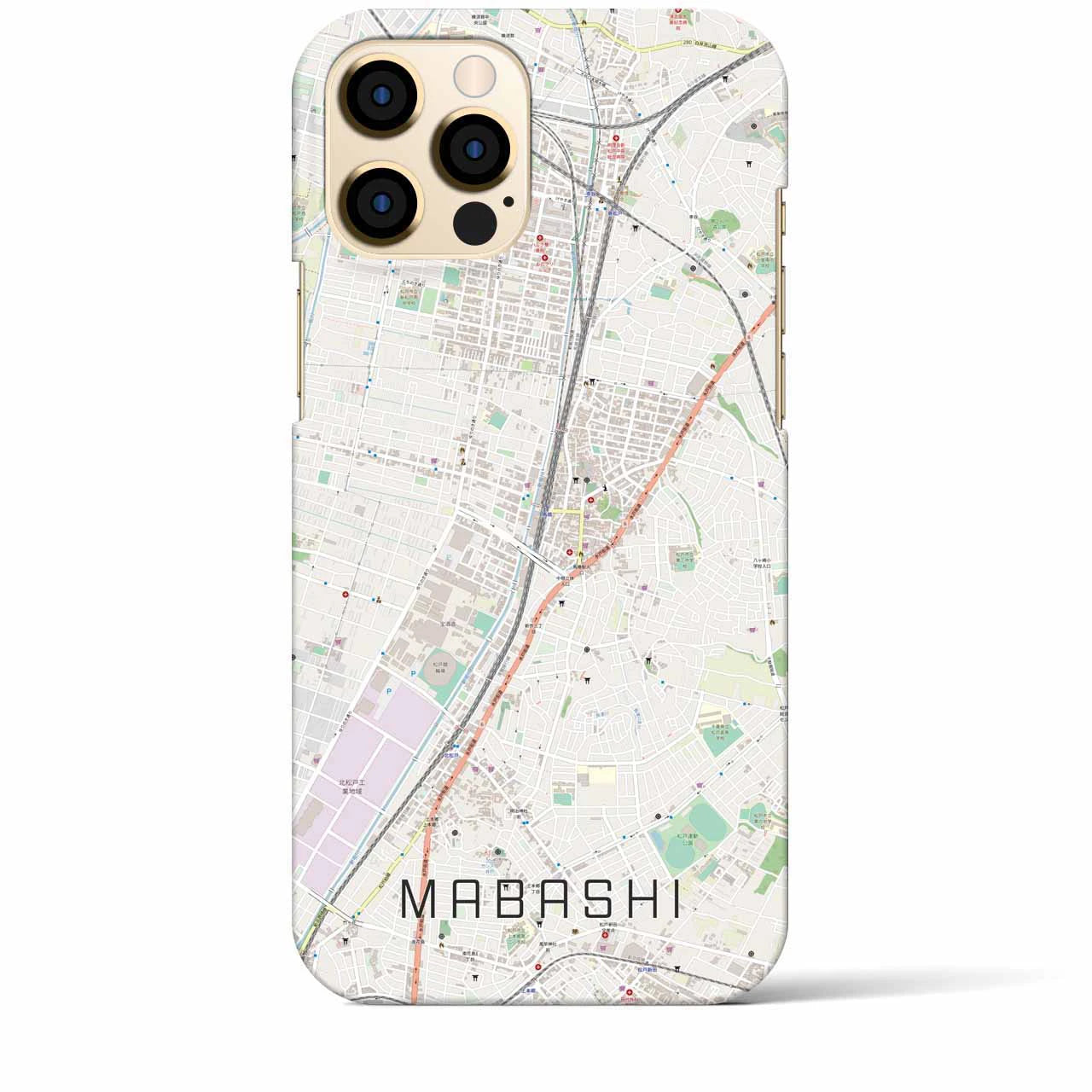 【馬橋(千葉県)】地図柄iPhoneケース(バックカバータイプ)