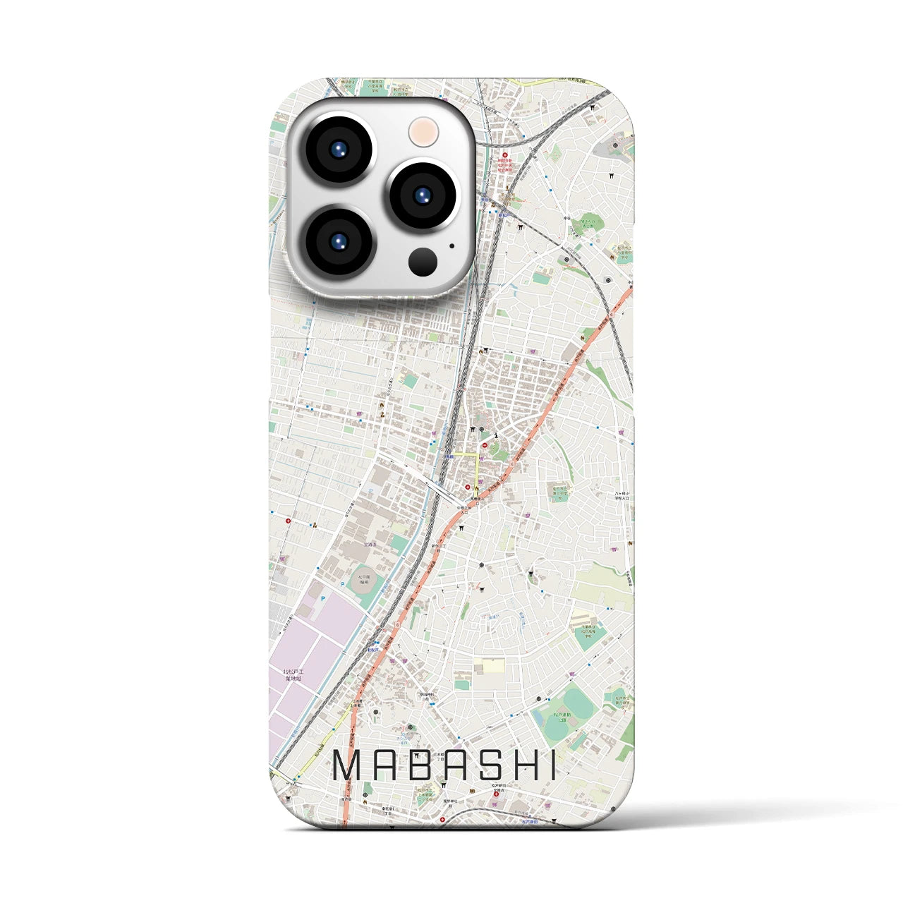 【馬橋(千葉県)】地図柄iPhoneケース(バックカバータイプ)