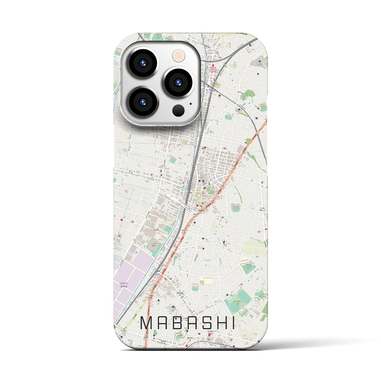 【馬橋(千葉県)】地図柄iPhoneケース(バックカバータイプ)
