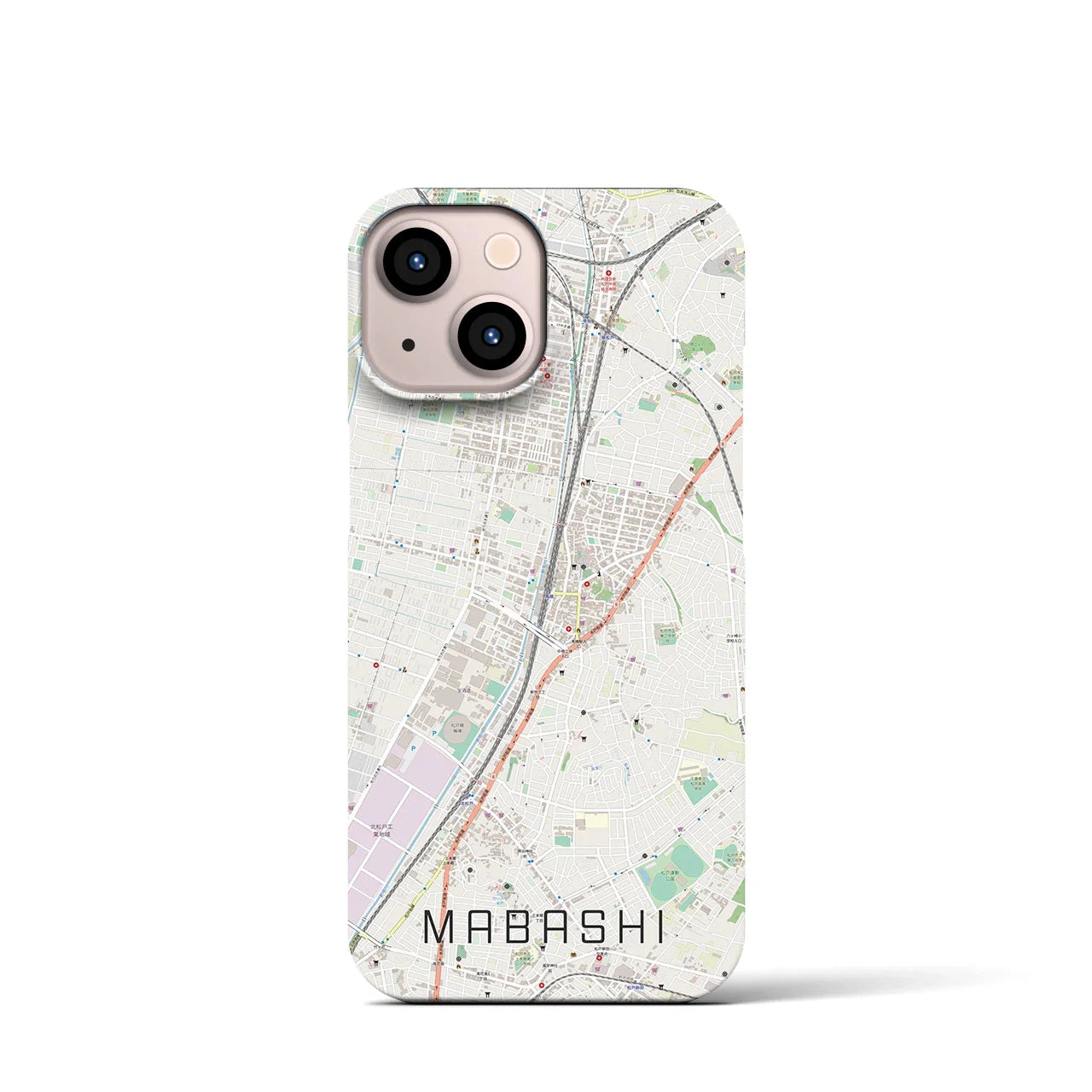 【馬橋(千葉県)】地図柄iPhoneケース(バックカバータイプ)