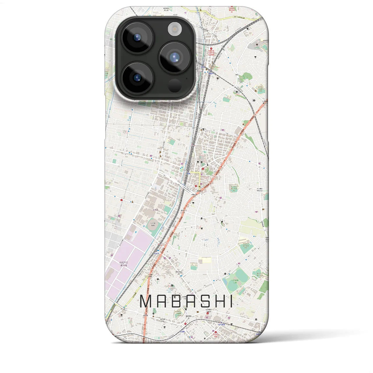 【馬橋(千葉県)】地図柄iPhoneケース(バックカバータイプ)