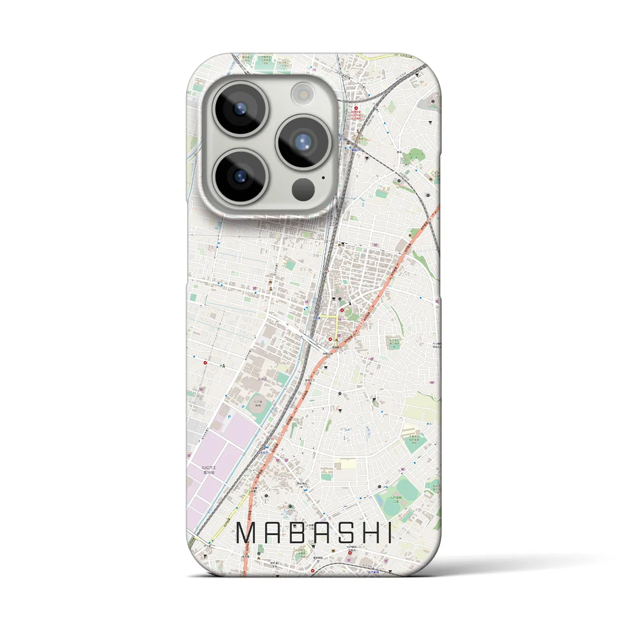【馬橋(千葉県)】地図柄iPhoneケース(バックカバータイプ)