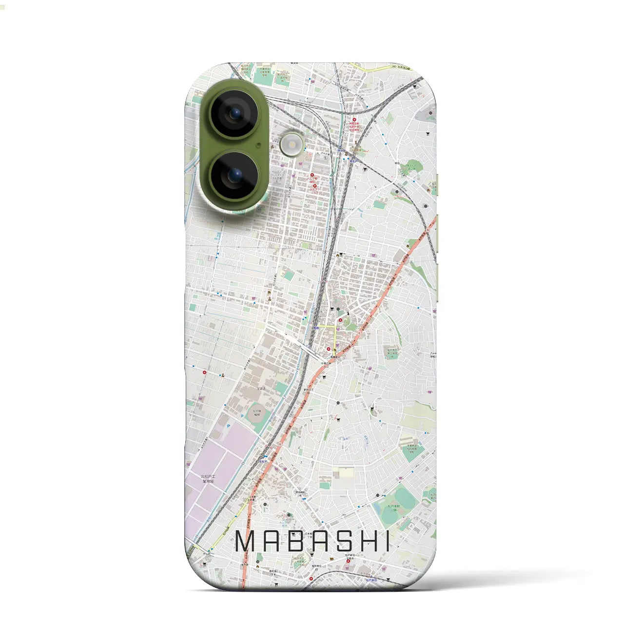 【馬橋(千葉県)】地図柄iPhoneケース(バックカバータイプ)ナチュラル・iPhone 17 Pro Max 用