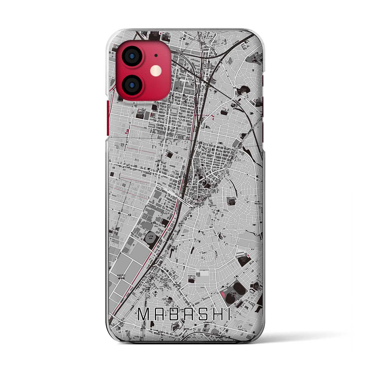 【馬橋(千葉県)】地図柄iPhoneケース(クリアタイプ)