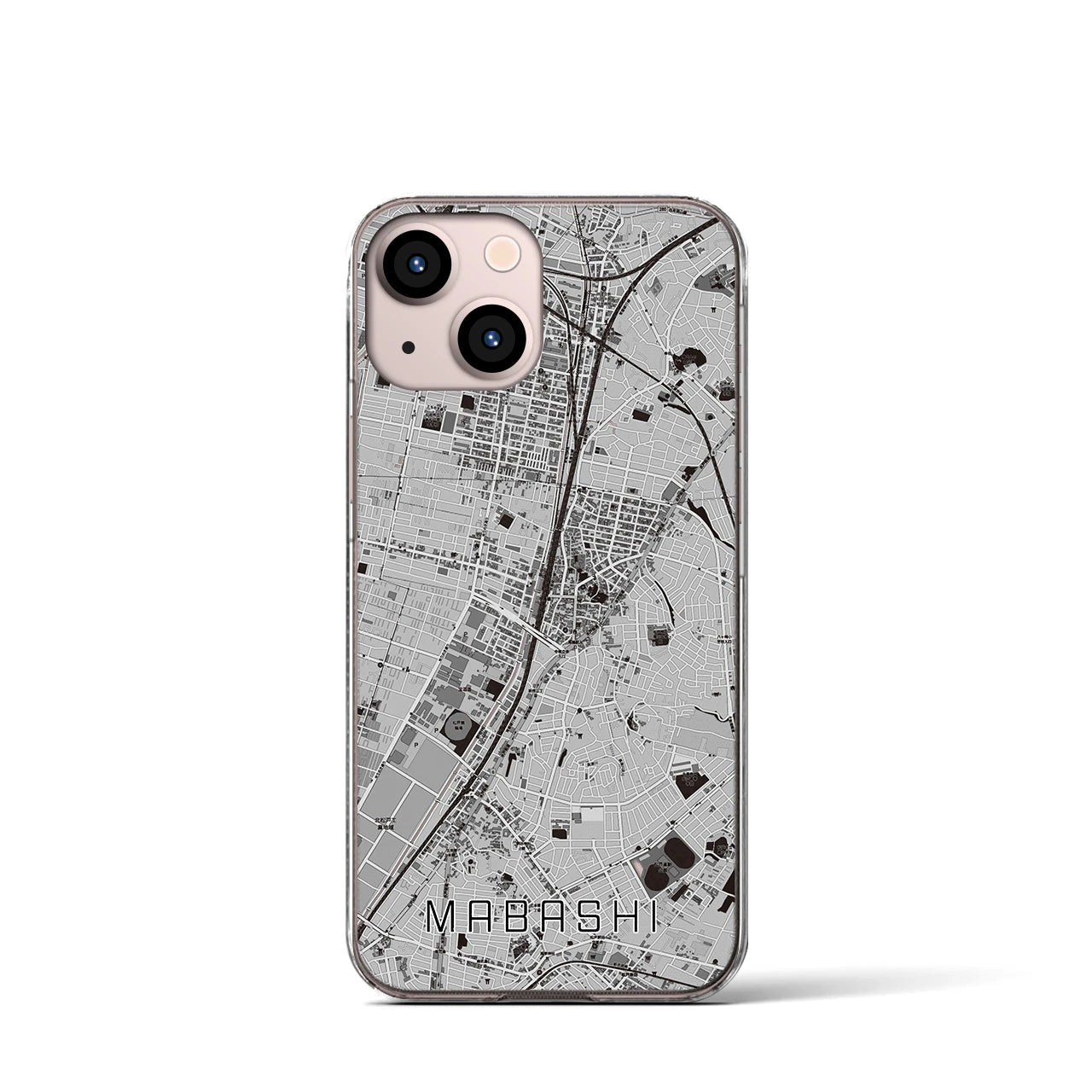 【馬橋(千葉県)】地図柄iPhoneケース(クリアタイプ)