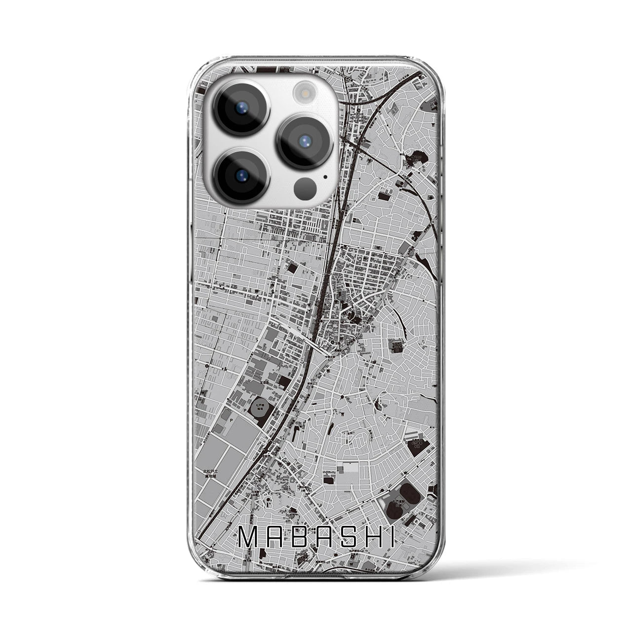 【馬橋(千葉県)】地図柄iPhoneケース(クリアタイプ)