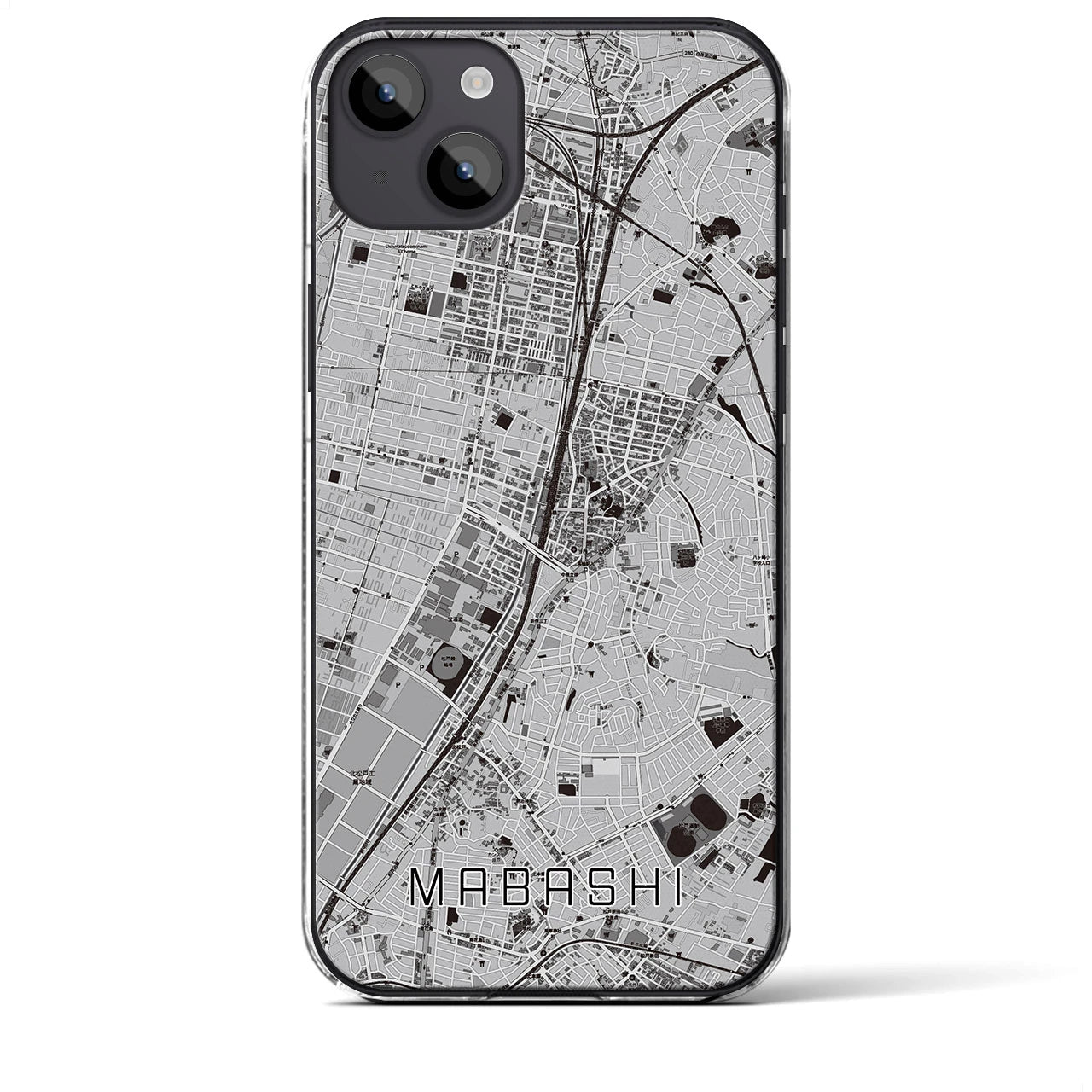 【馬橋(千葉県)】地図柄iPhoneケース(クリアタイプ)