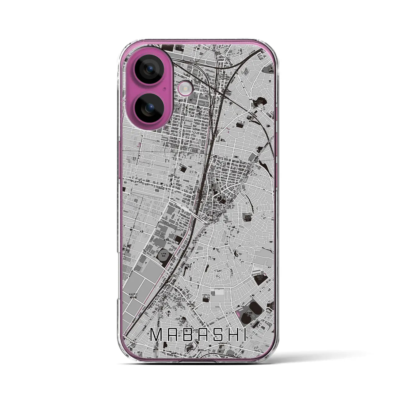 【馬橋(千葉県)】地図柄iPhoneケース(クリアタイプ)