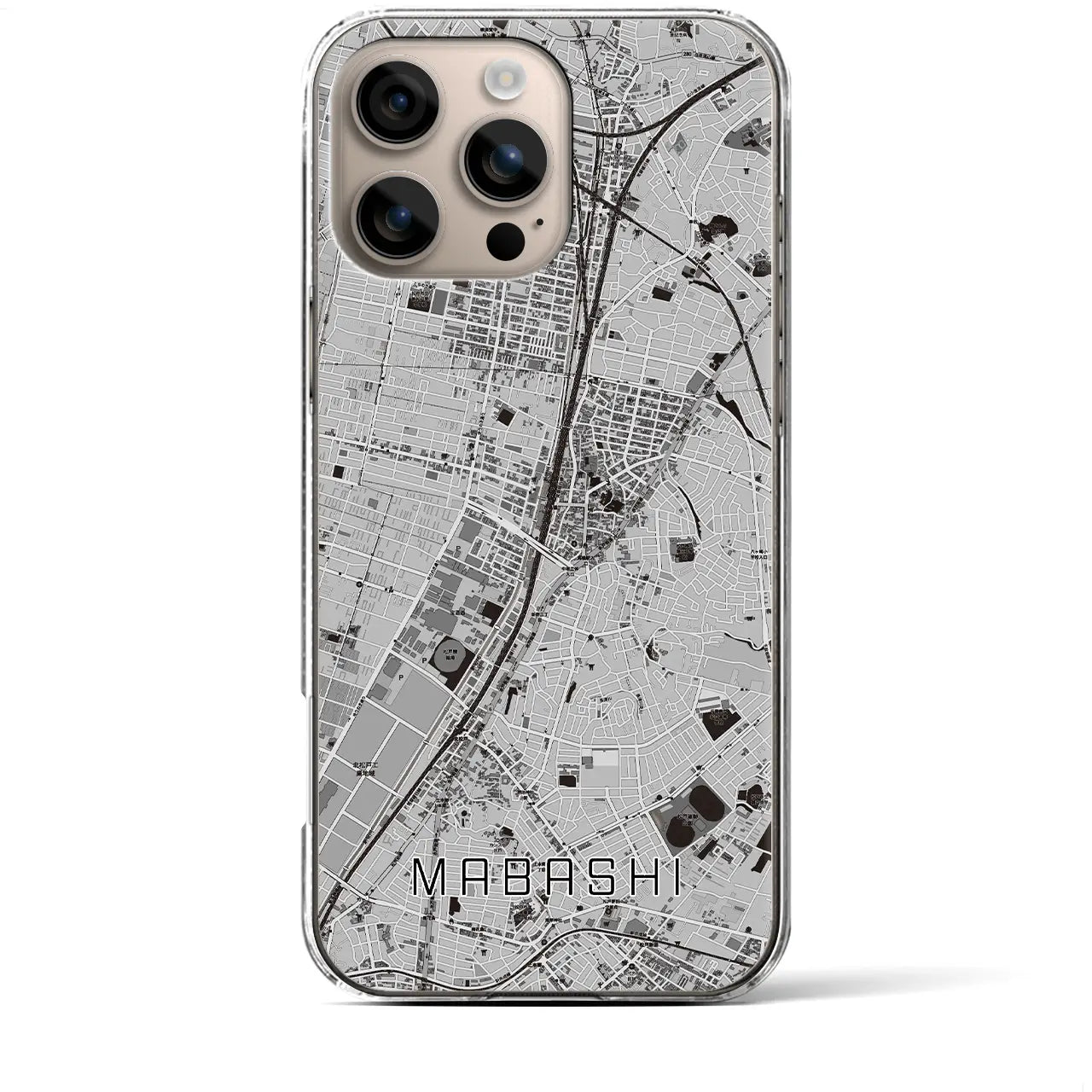 【馬橋(千葉県)】地図柄iPhoneケース(クリアタイプ)