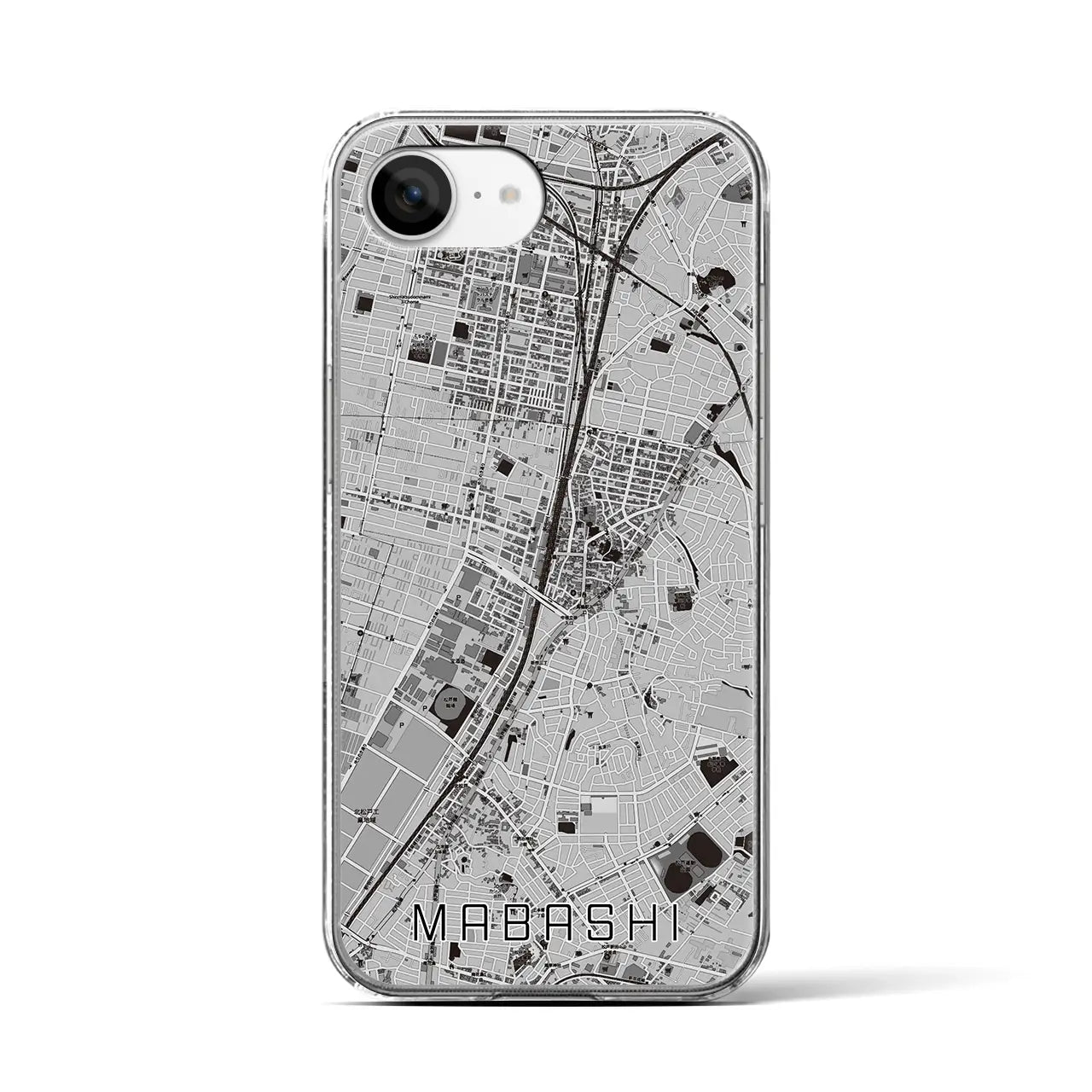 【馬橋(千葉県)】地図柄iPhoneケース(クリアタイプ)