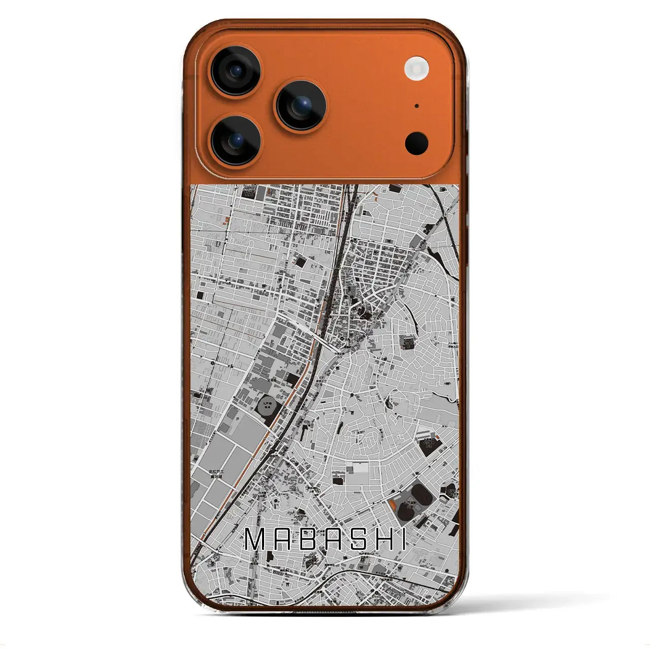 【馬橋(千葉県)】地図柄iPhoneケース(クリアタイプ)