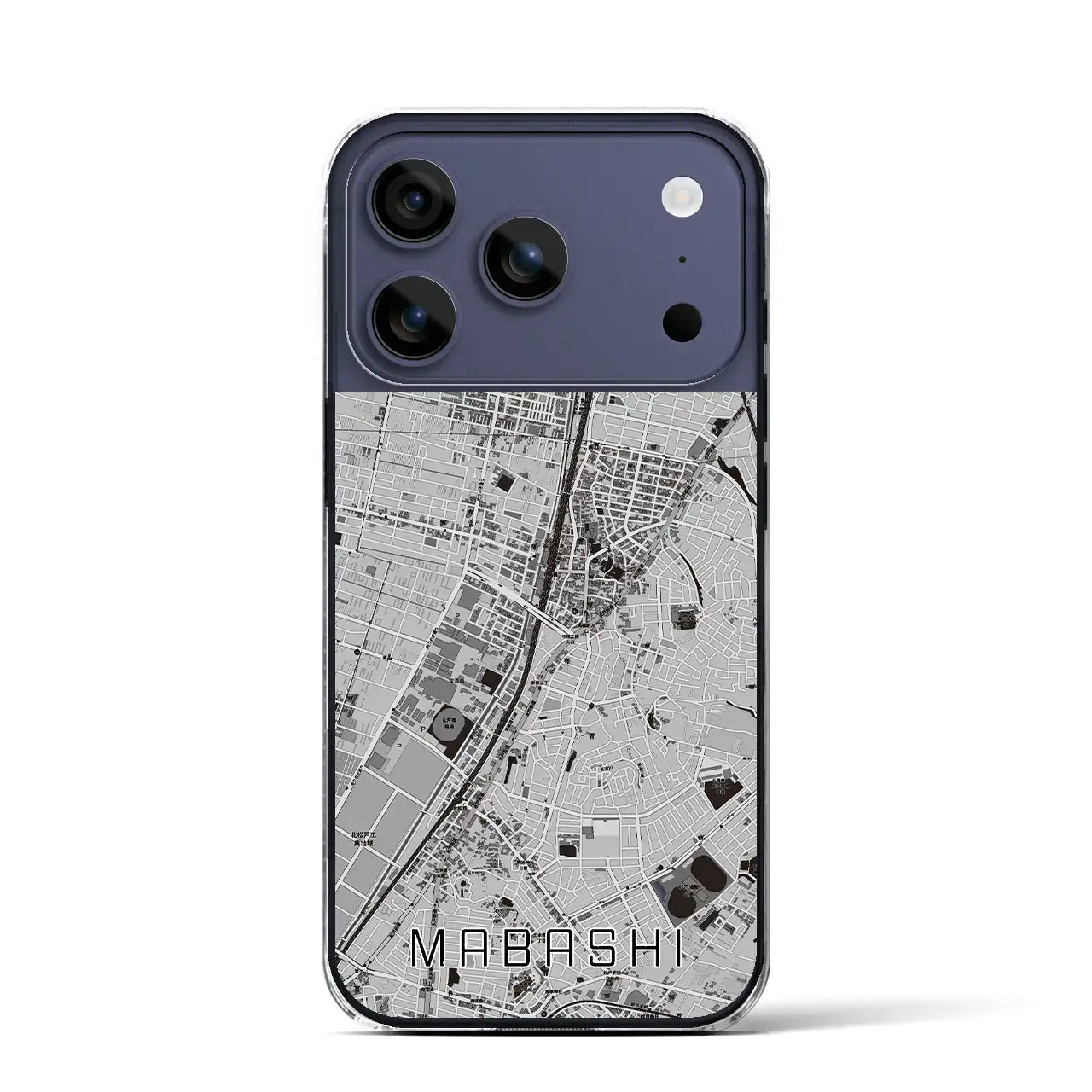 【馬橋(千葉県)】地図柄iPhoneケース(クリアタイプ)