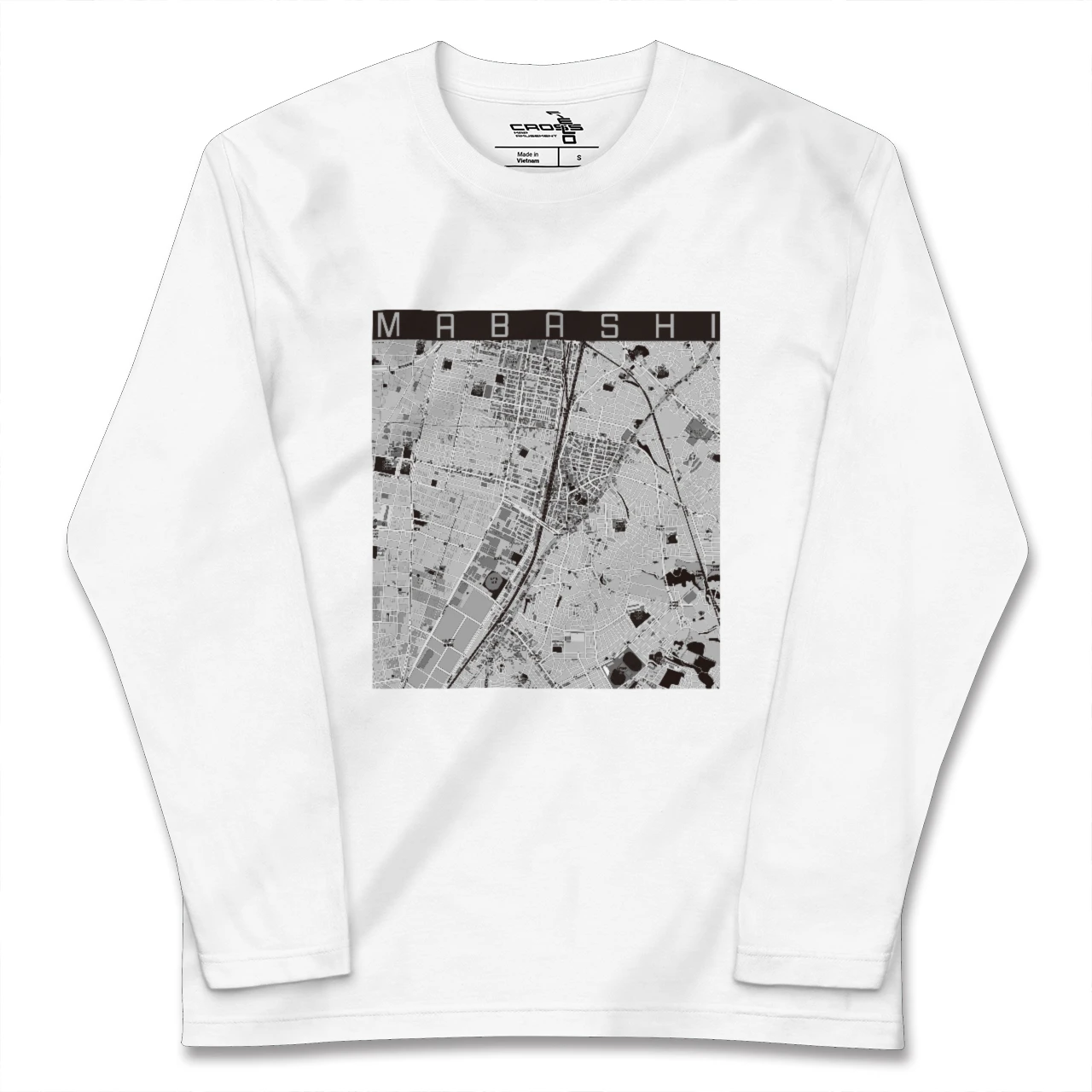 【馬橋(千葉県)】地図柄ロングスリーブTシャツ