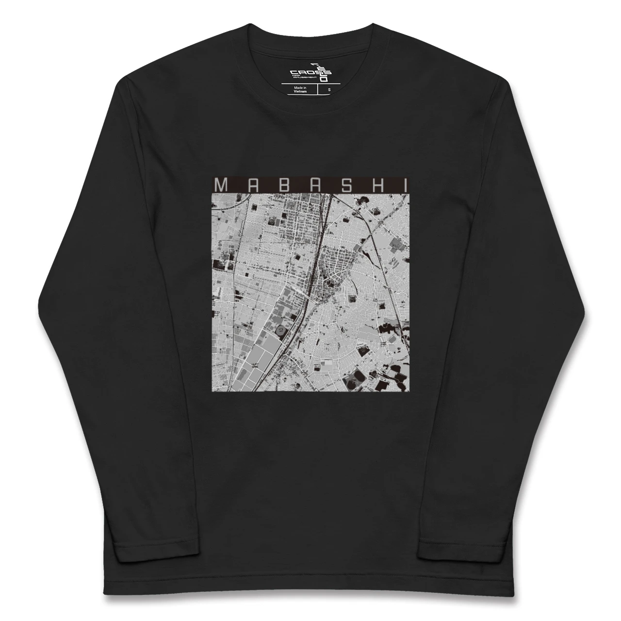 【馬橋(千葉県)】地図柄ロングスリーブTシャツ