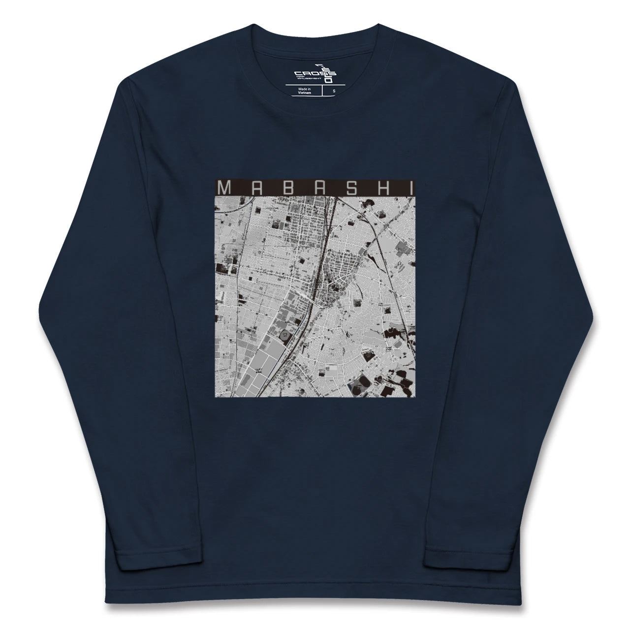 【馬橋(千葉県)】地図柄ロングスリーブTシャツ