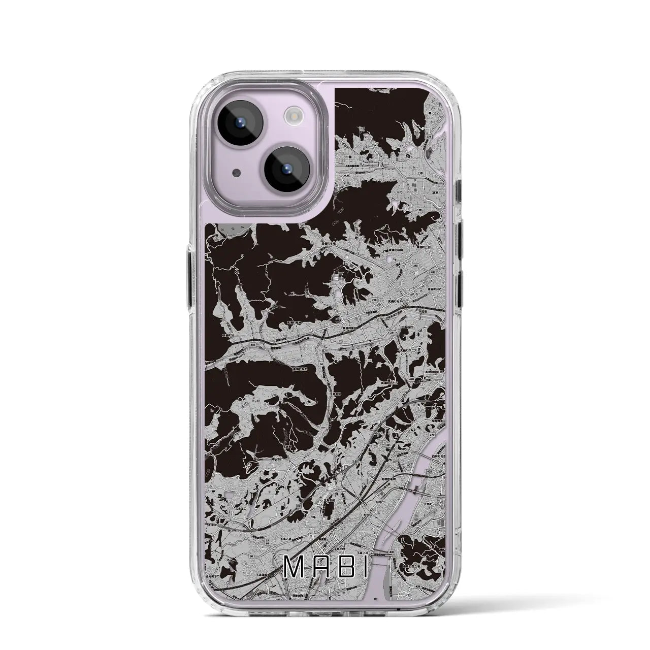 【真備(岡山県)】地図柄iPhoneケース(MagSafeタイプ)