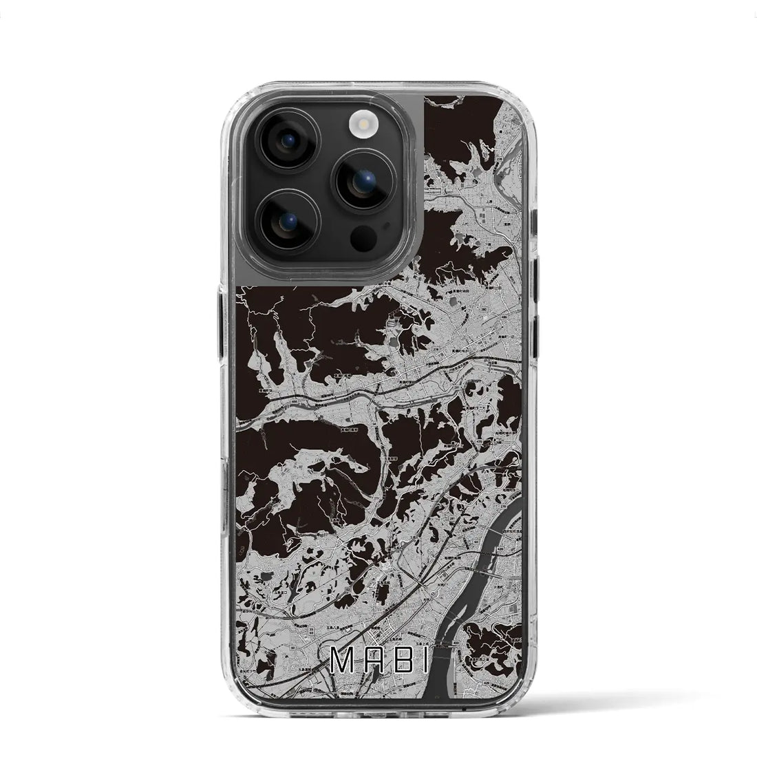 【真備(岡山県)】地図柄iPhoneケース(MagSafeタイプ)