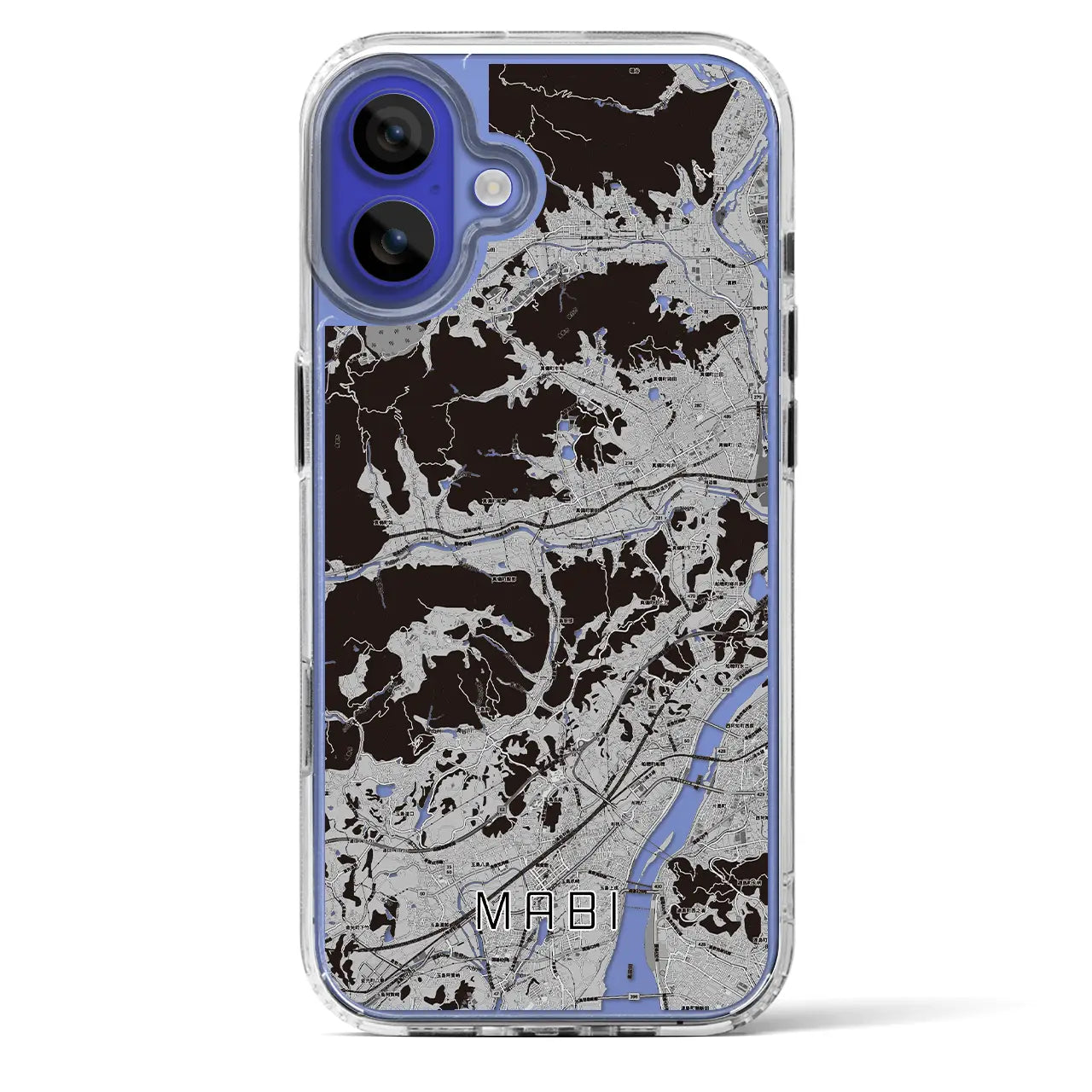 【真備(岡山県)】地図柄iPhoneケース(MagSafeタイプ)