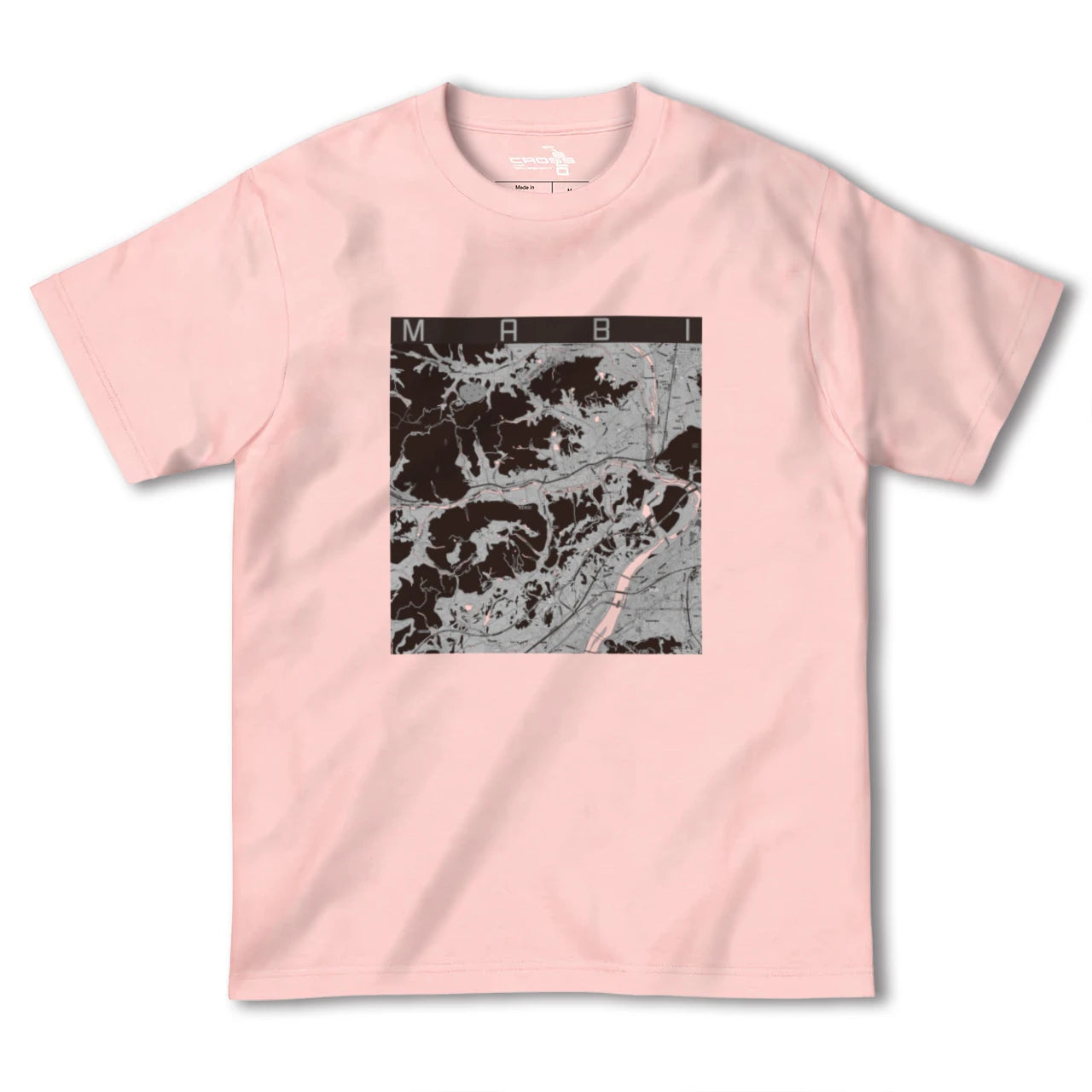 【真備(岡山県)】地図柄ヘビーウェイトTシャツ