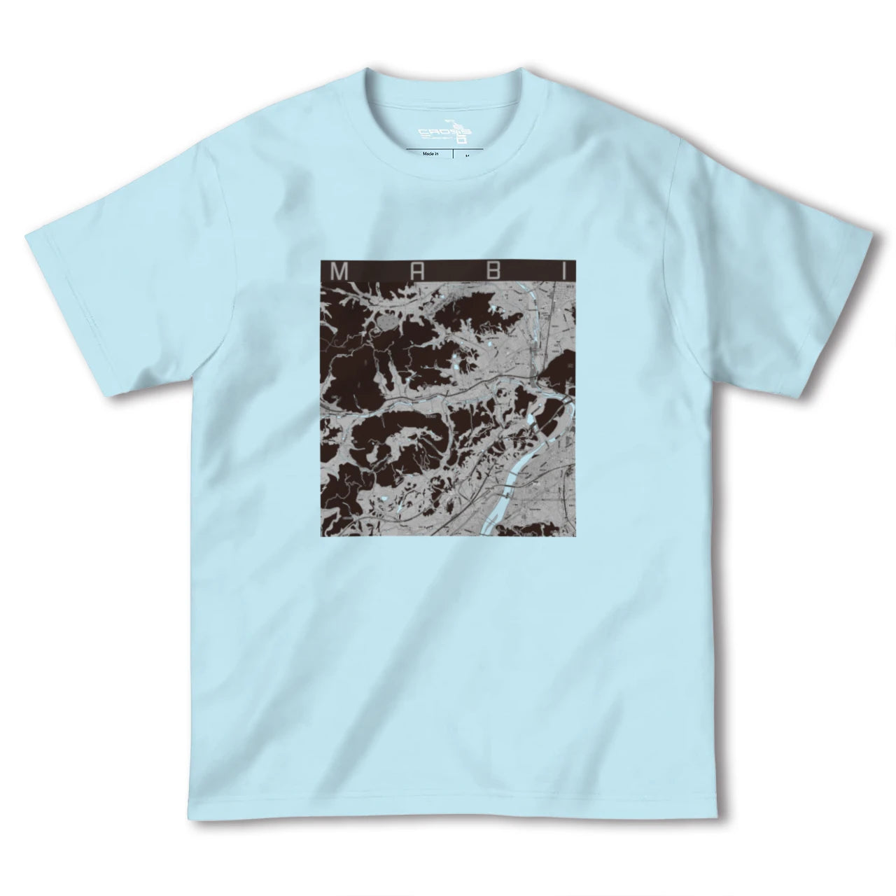 【真備(岡山県)】地図柄ヘビーウェイトTシャツ
