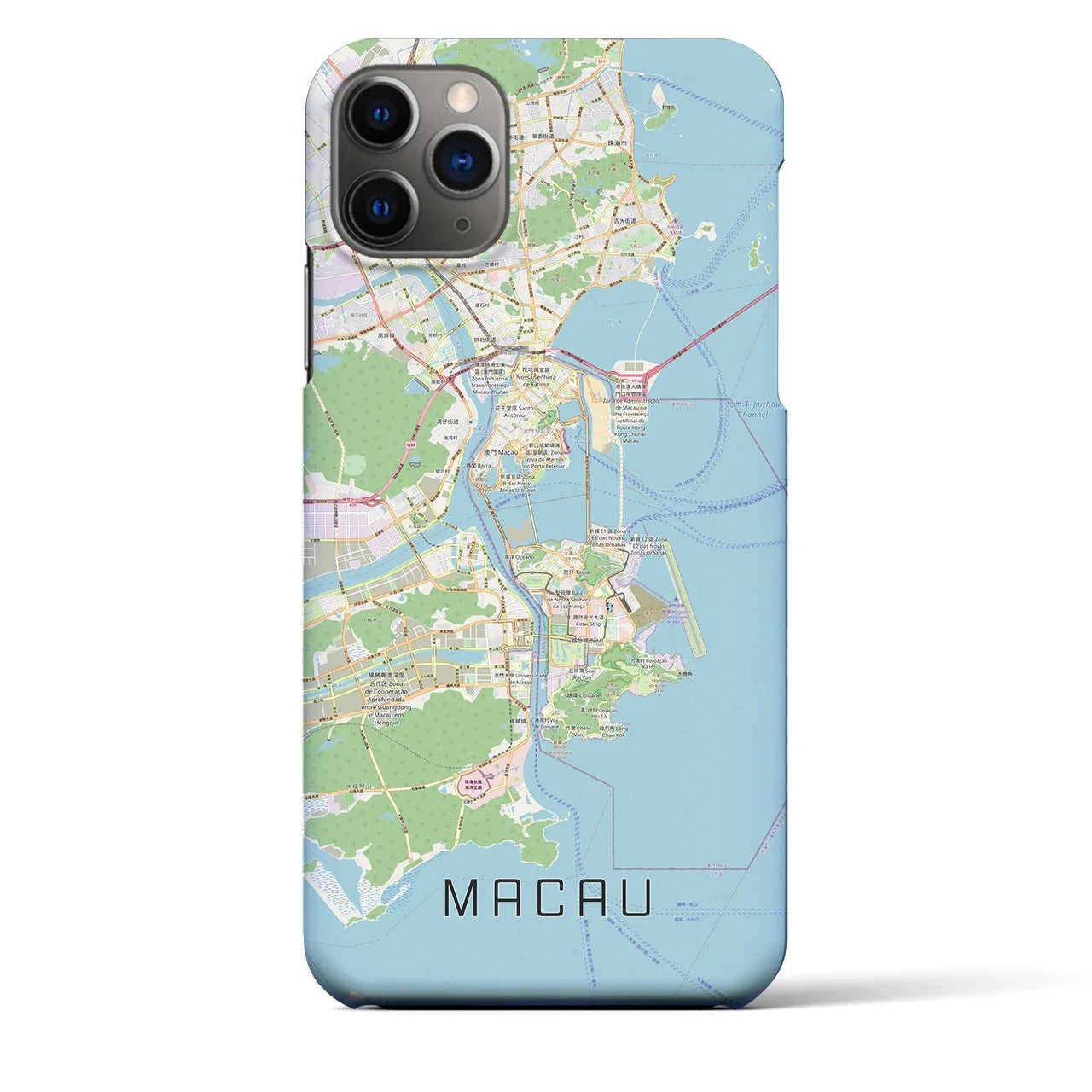 【マカオ(中華人民共和国)】地図柄iPhoneケース(バックカバータイプ)