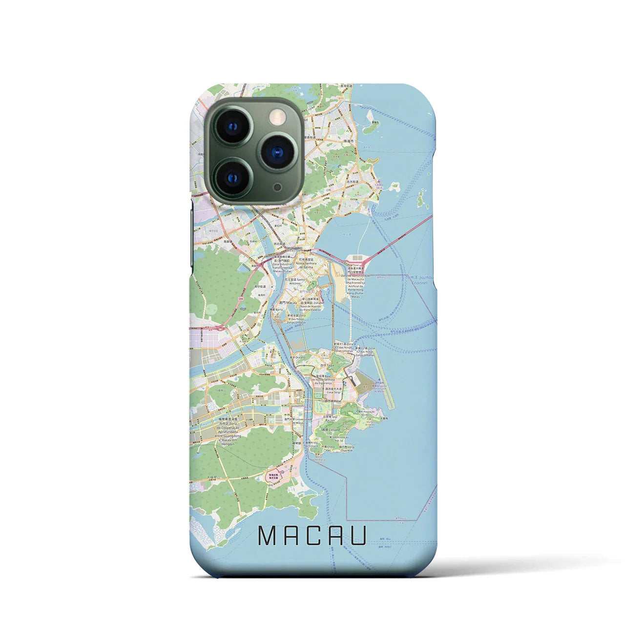 【マカオ(中華人民共和国)】地図柄iPhoneケース(バックカバータイプ)