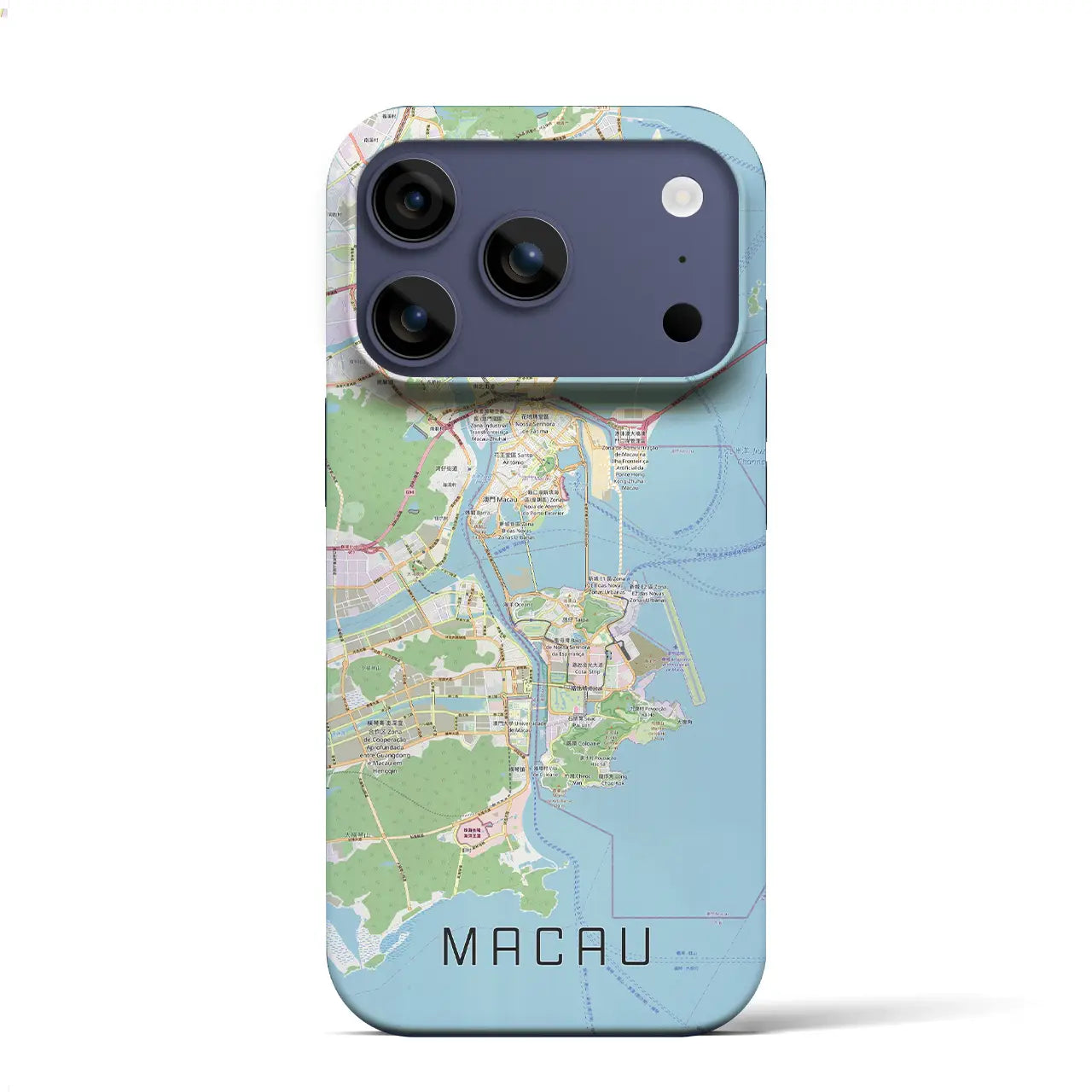 【マカオ(中華人民共和国)】地図柄iPhoneケース(バックカバータイプ)