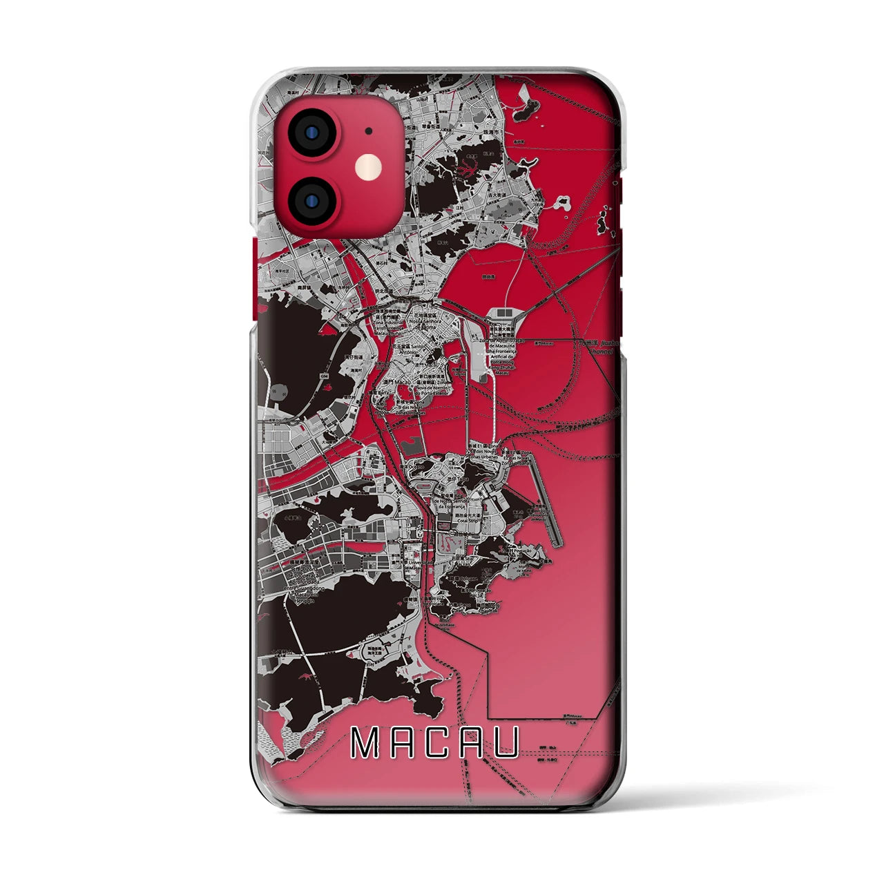 【マカオ(中華人民共和国)】地図柄iPhoneケース(クリアタイプ)