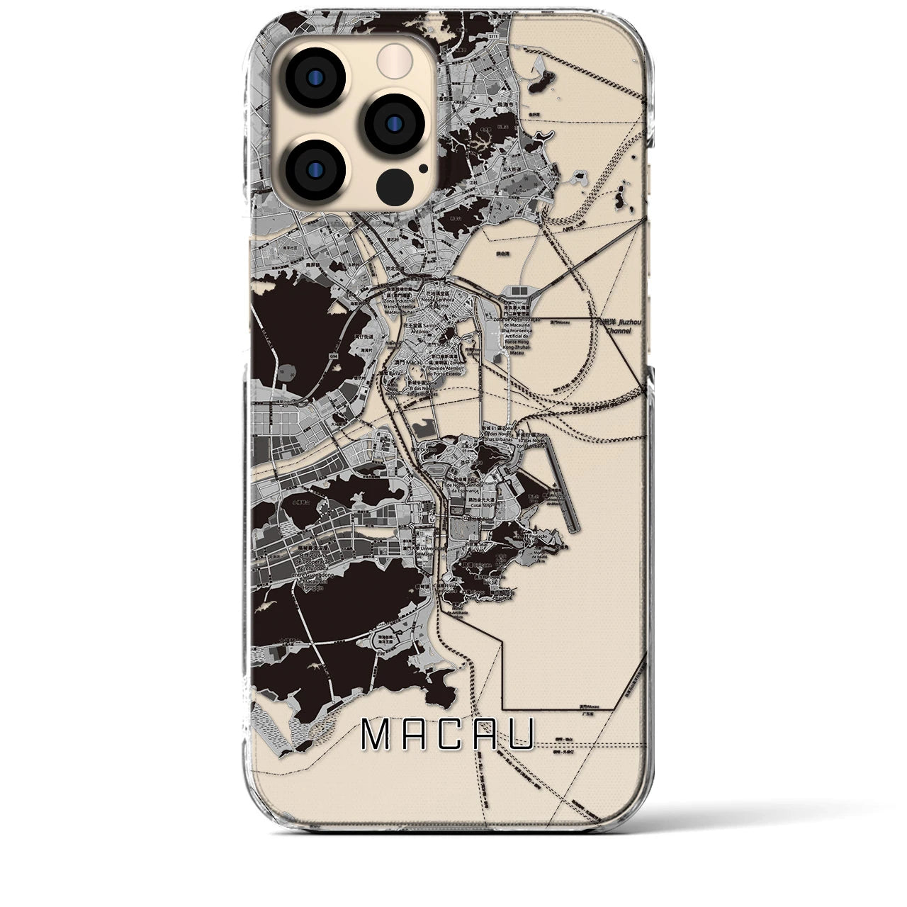 【マカオ(中華人民共和国)】地図柄iPhoneケース(クリアタイプ)