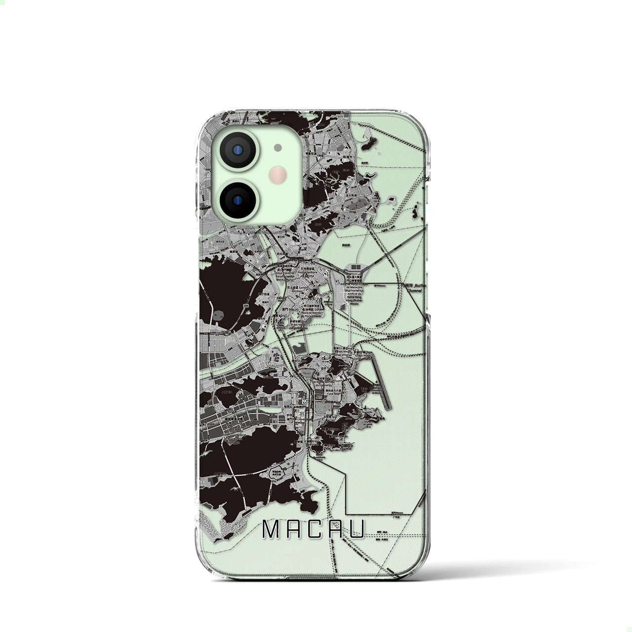 【マカオ(中華人民共和国)】地図柄iPhoneケース(クリアタイプ)