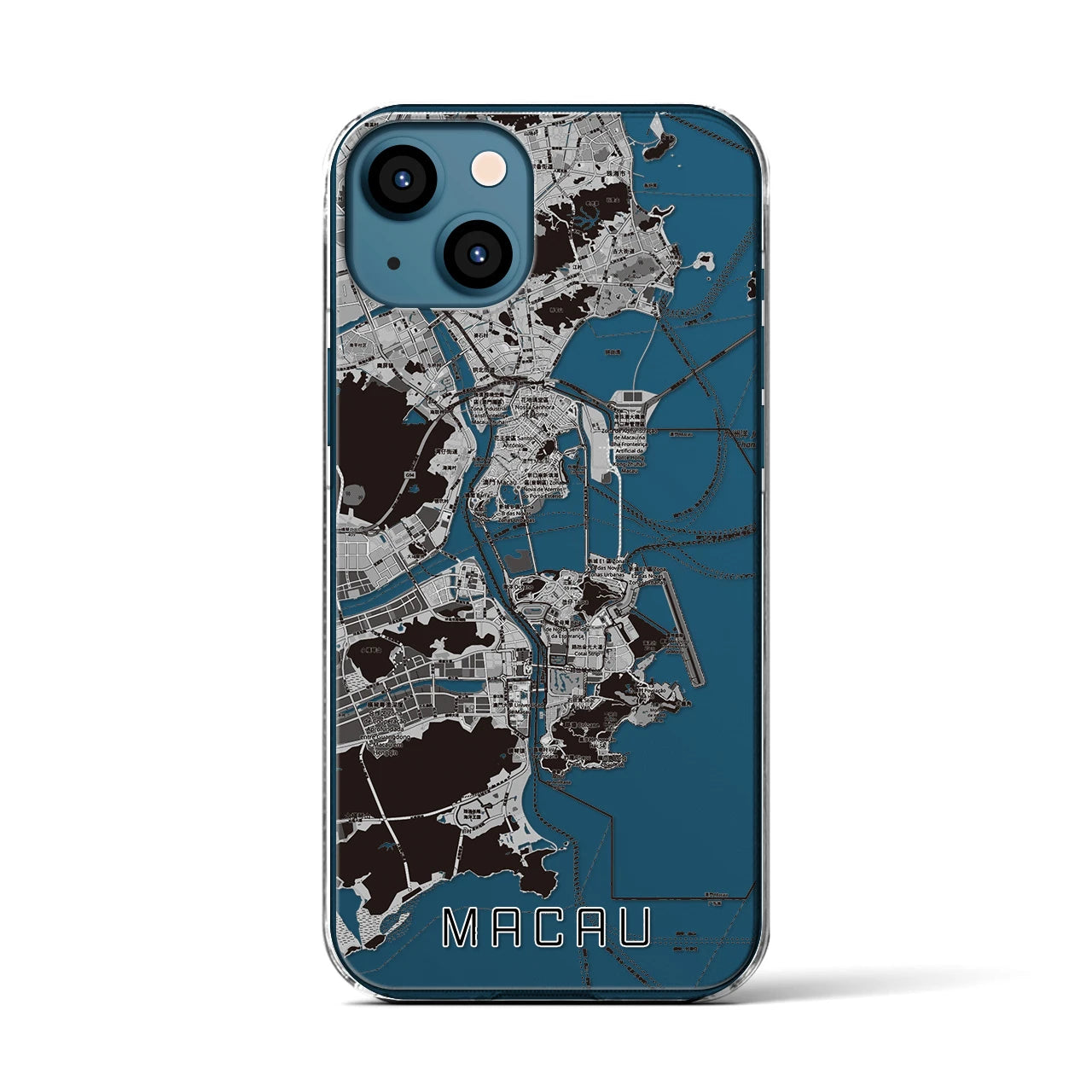 【マカオ(中華人民共和国)】地図柄iPhoneケース(クリアタイプ)