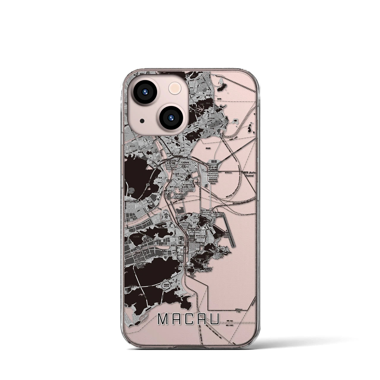 【マカオ(中華人民共和国)】地図柄iPhoneケース(クリアタイプ)