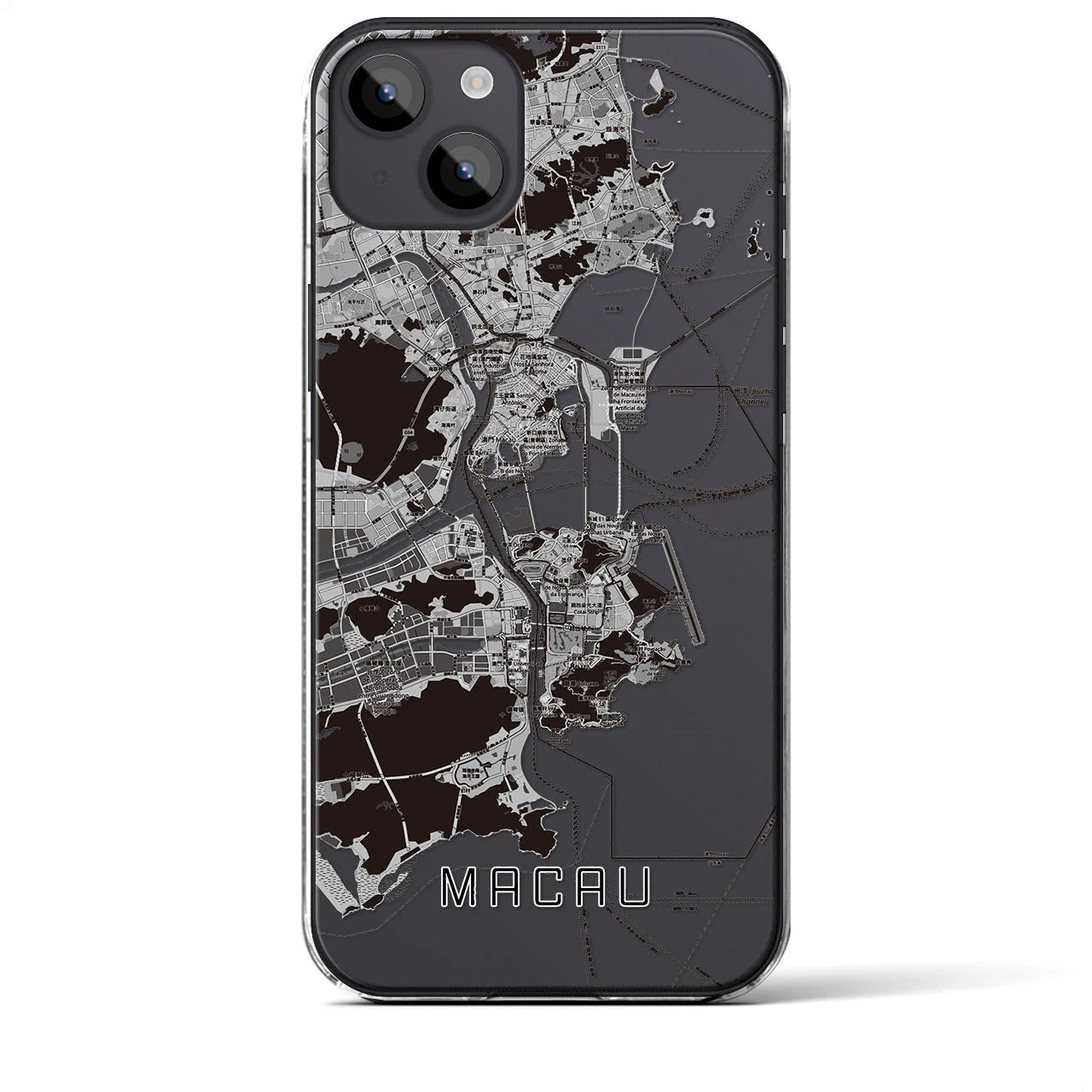 【マカオ(中華人民共和国)】地図柄iPhoneケース(クリアタイプ)