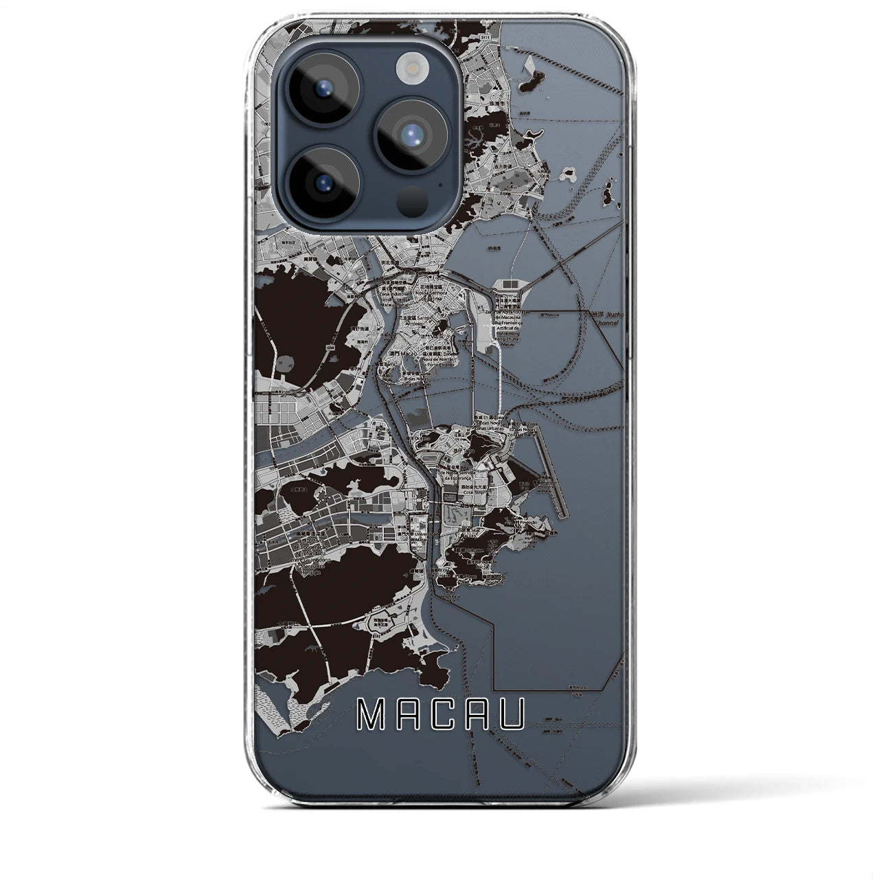 【マカオ(中華人民共和国)】地図柄iPhoneケース(クリアタイプ)