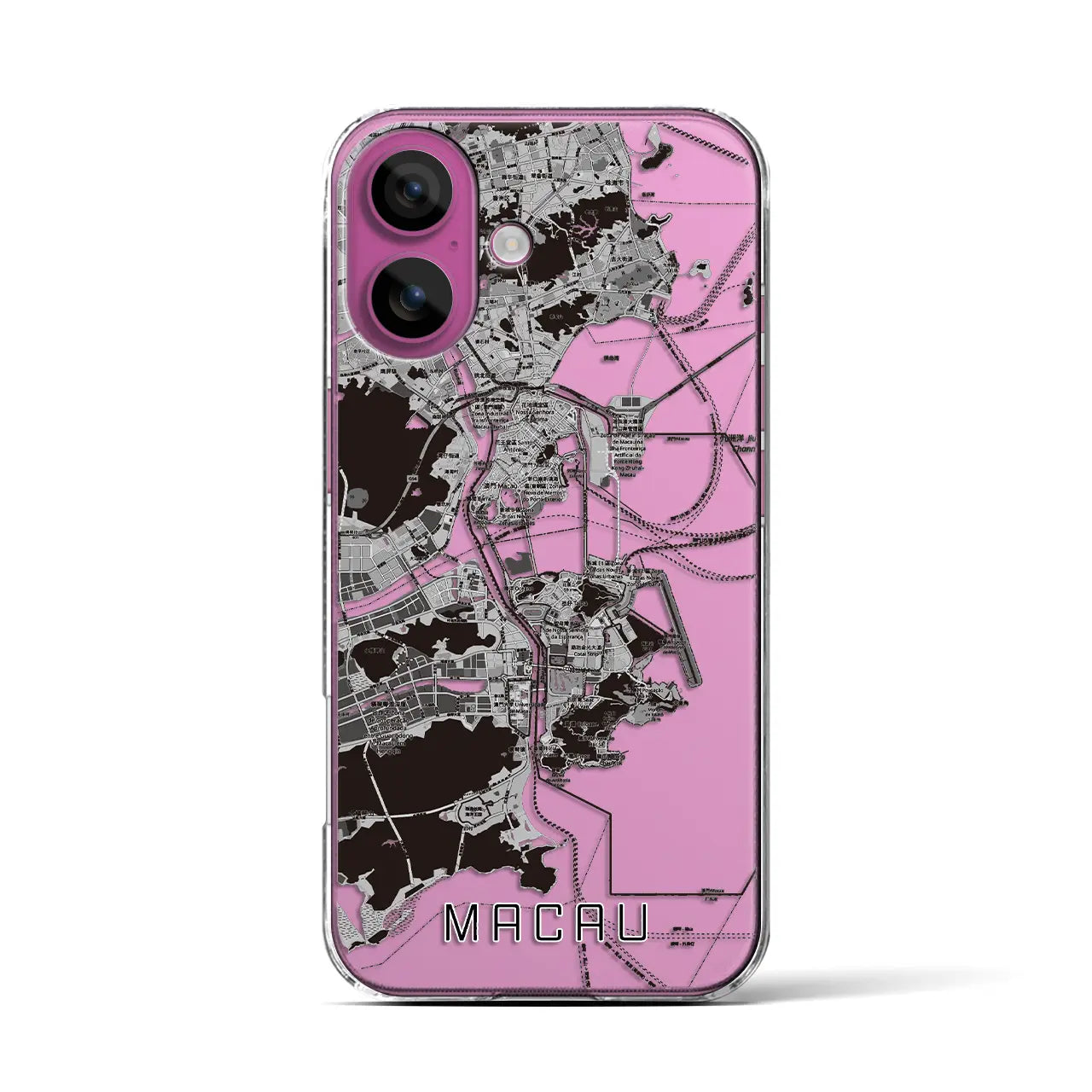 【マカオ(中華人民共和国)】地図柄iPhoneケース(クリアタイプ)
