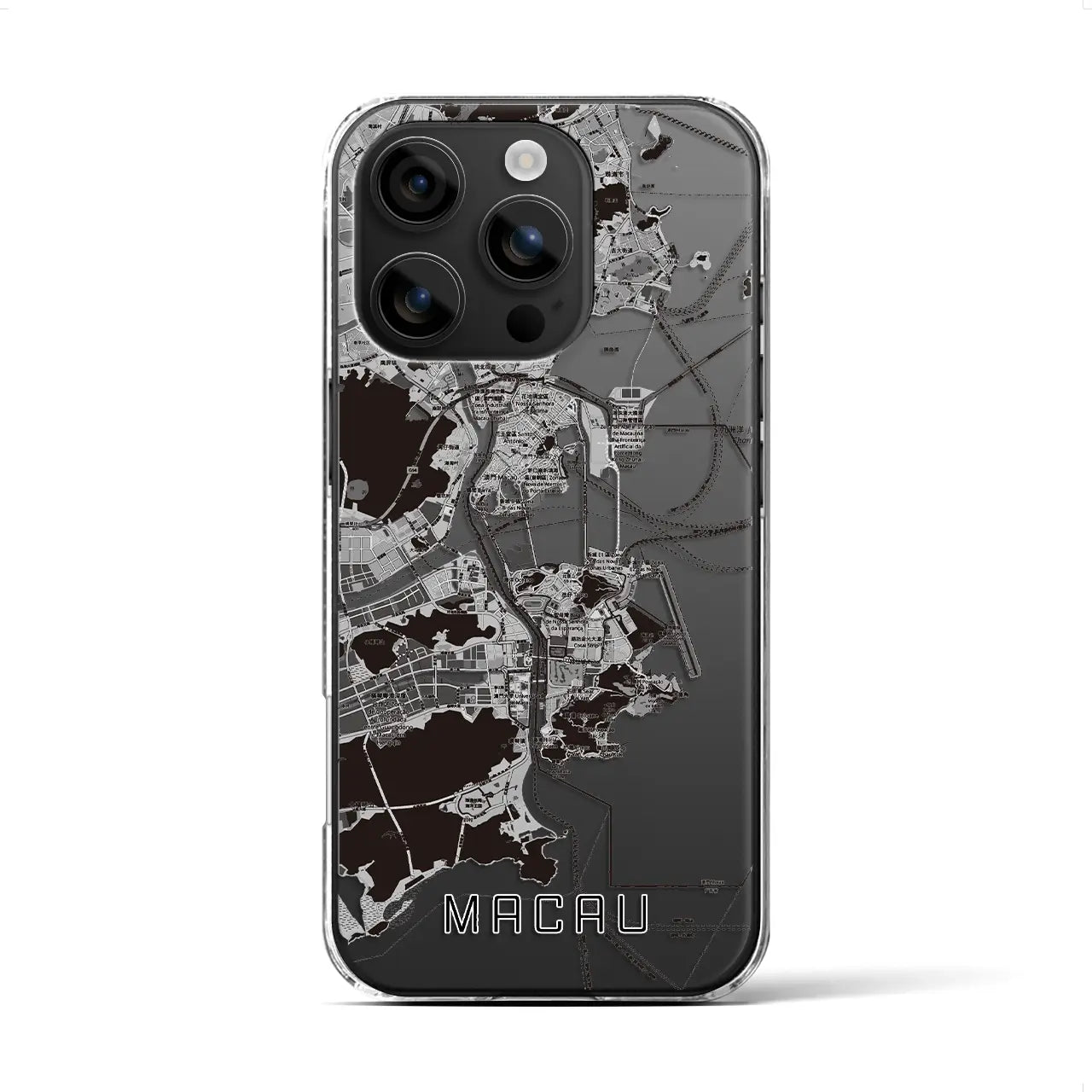 【マカオ(中華人民共和国)】地図柄iPhoneケース(クリアタイプ)