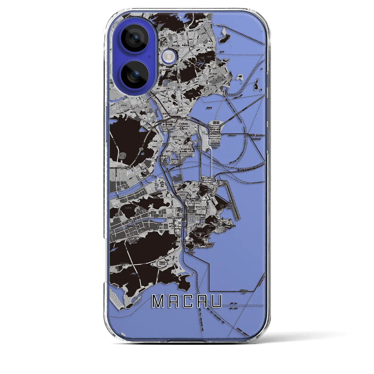 【マカオ(中華人民共和国)】地図柄iPhoneケース(クリアタイプ)