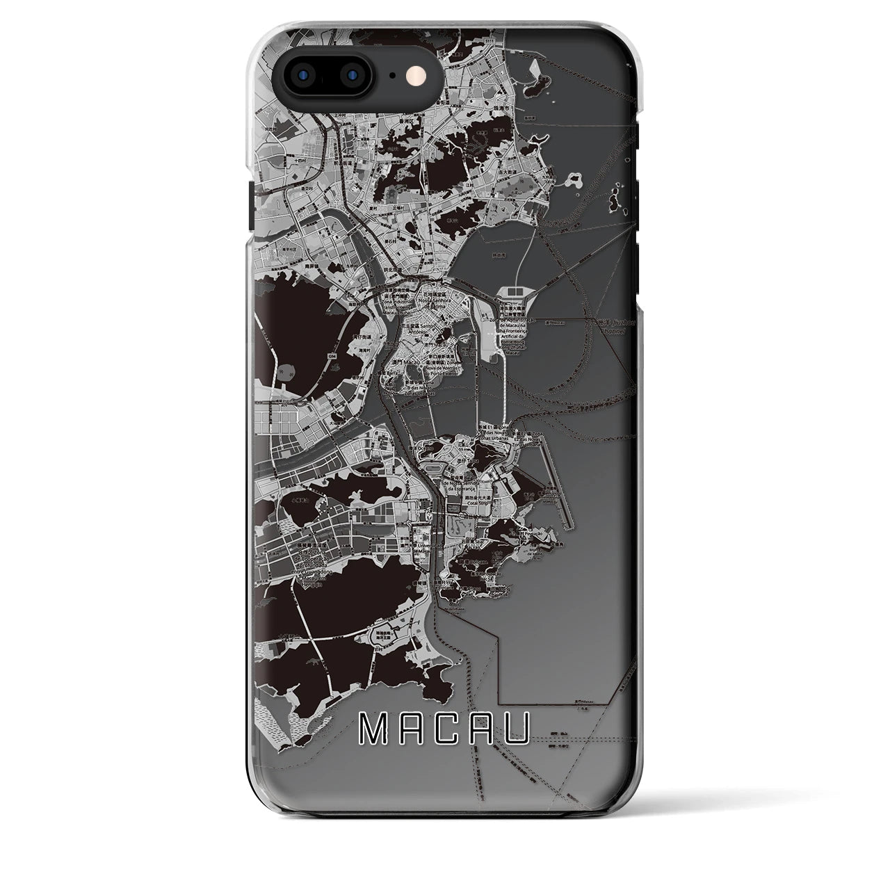【マカオ(中華人民共和国)】地図柄iPhoneケース(クリアタイプ)