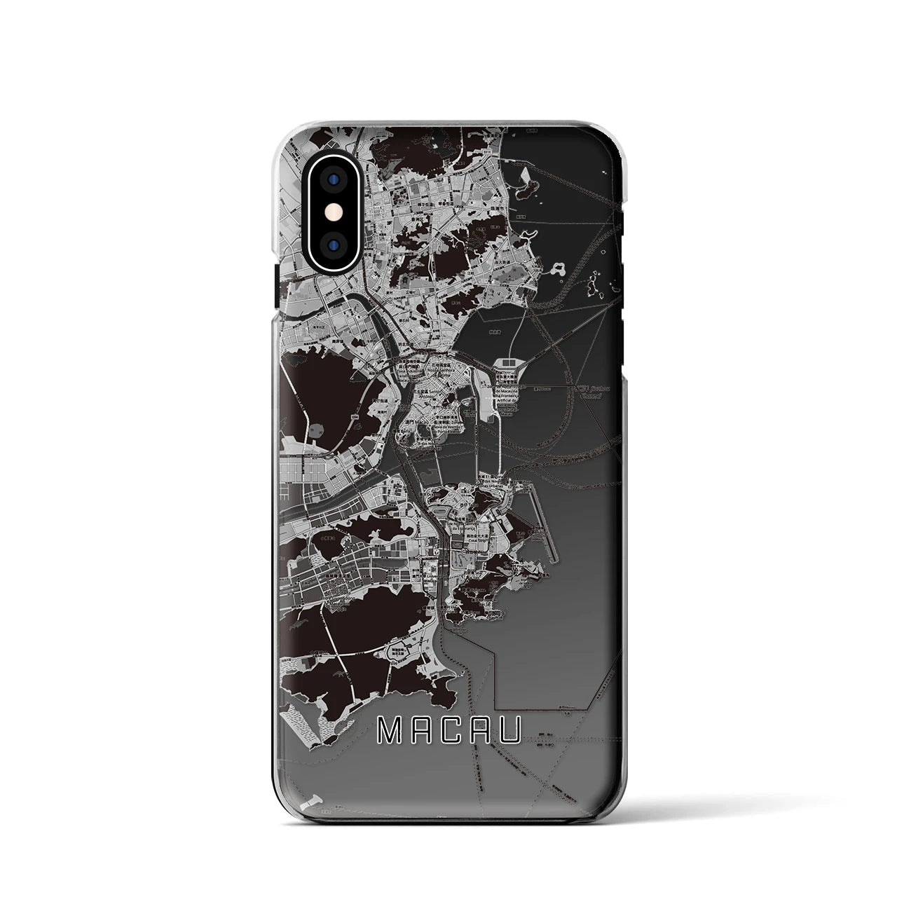 【マカオ(中華人民共和国)】地図柄iPhoneケース(クリアタイプ)