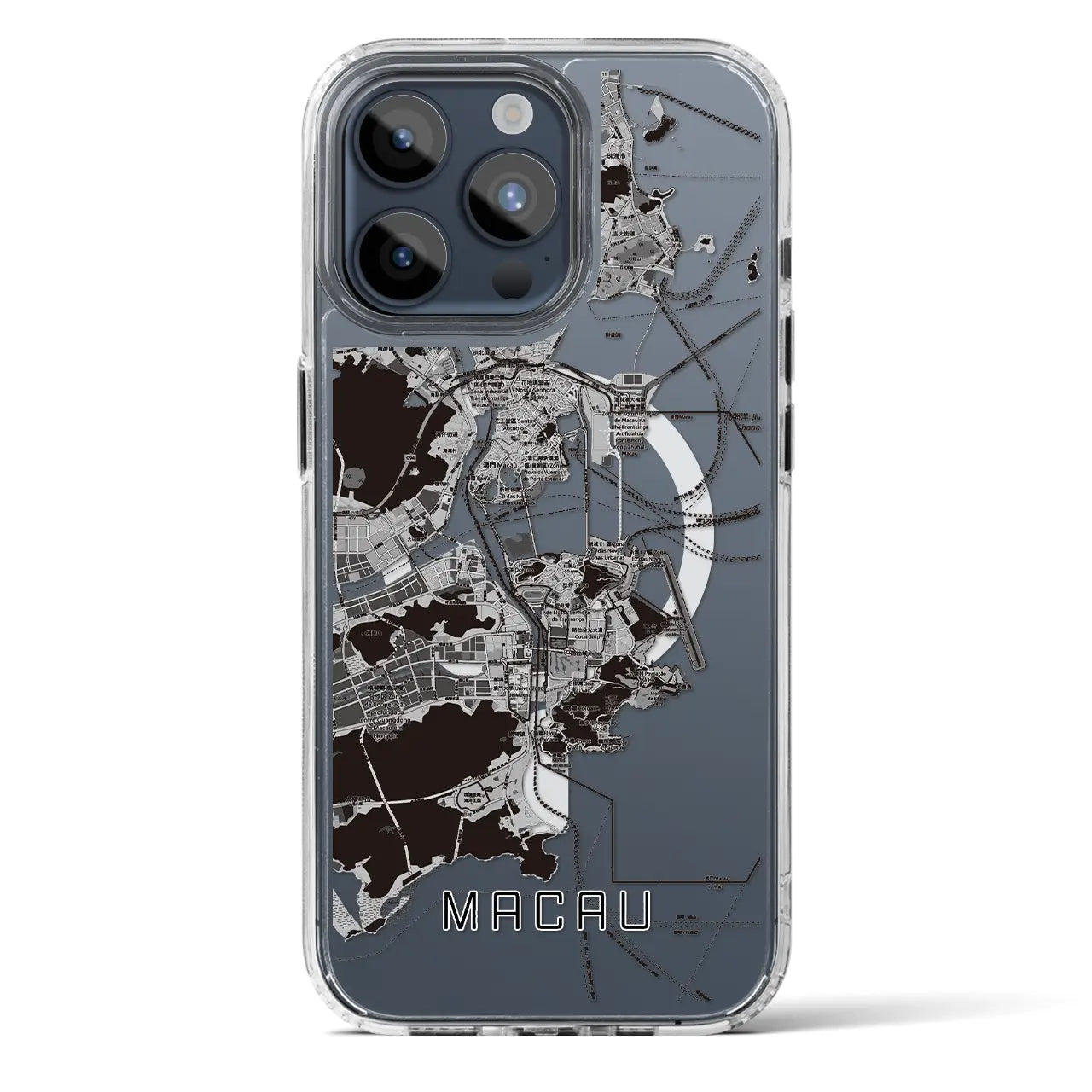 【マカオ(中華人民共和国)】地図柄iPhoneケース(MagSafeタイプ)