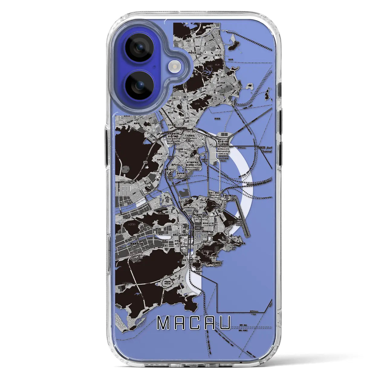 【マカオ(中華人民共和国)】地図柄iPhoneケース(MagSafeタイプ)