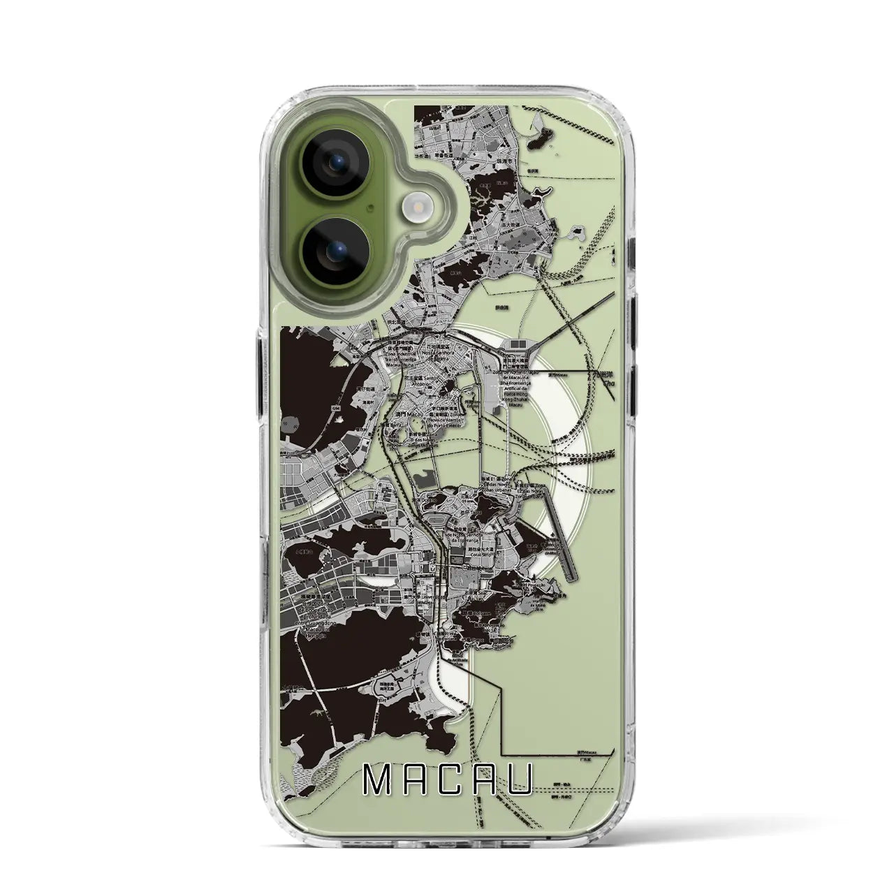 【マカオ(中華人民共和国)】地図柄iPhoneケース(MagSafeタイプ)