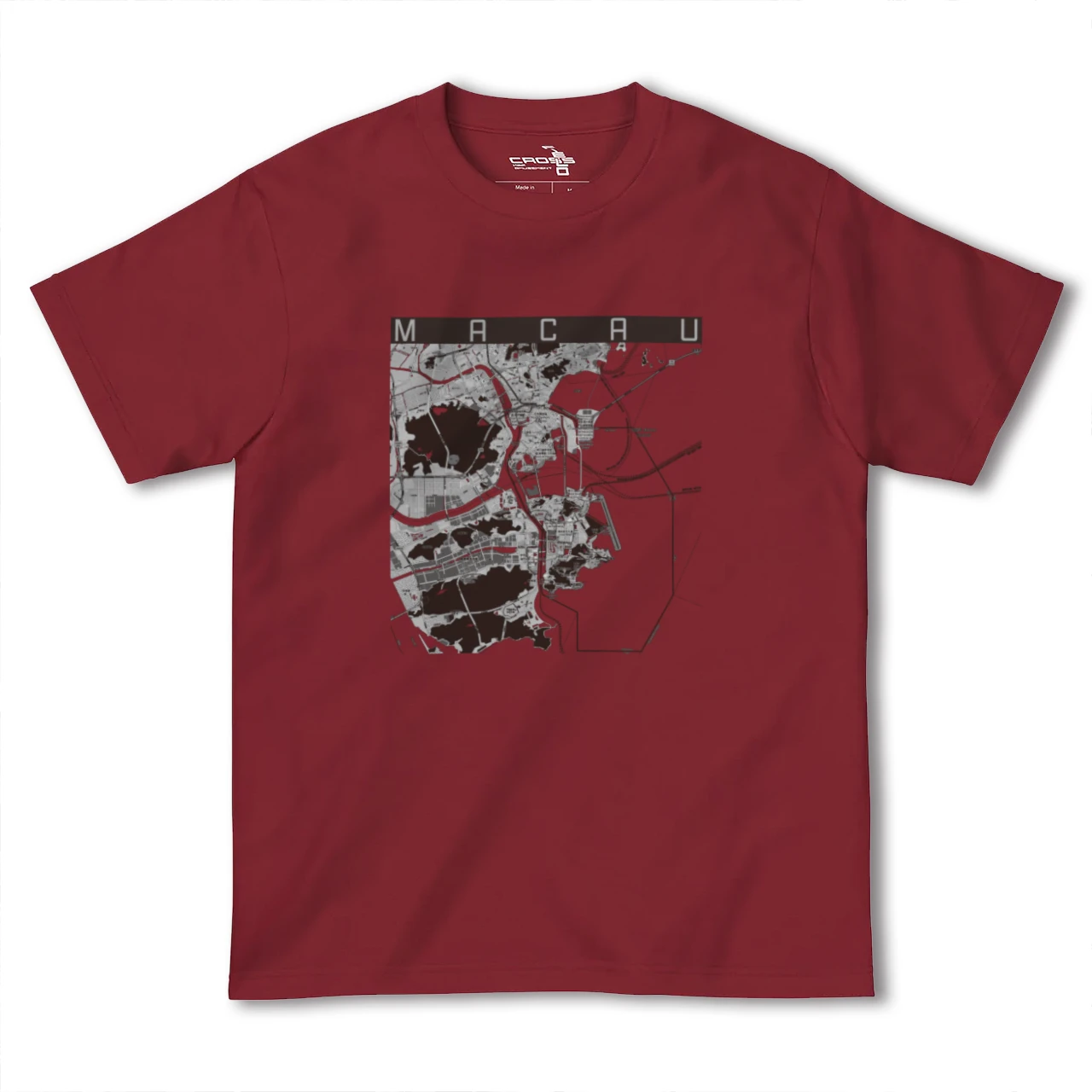 【マカオ(中華人民共和国)】地図柄ヘビーウェイトTシャツ