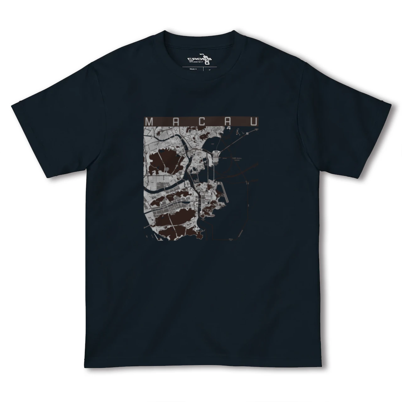 【マカオ(中華人民共和国)】地図柄ヘビーウェイトTシャツ