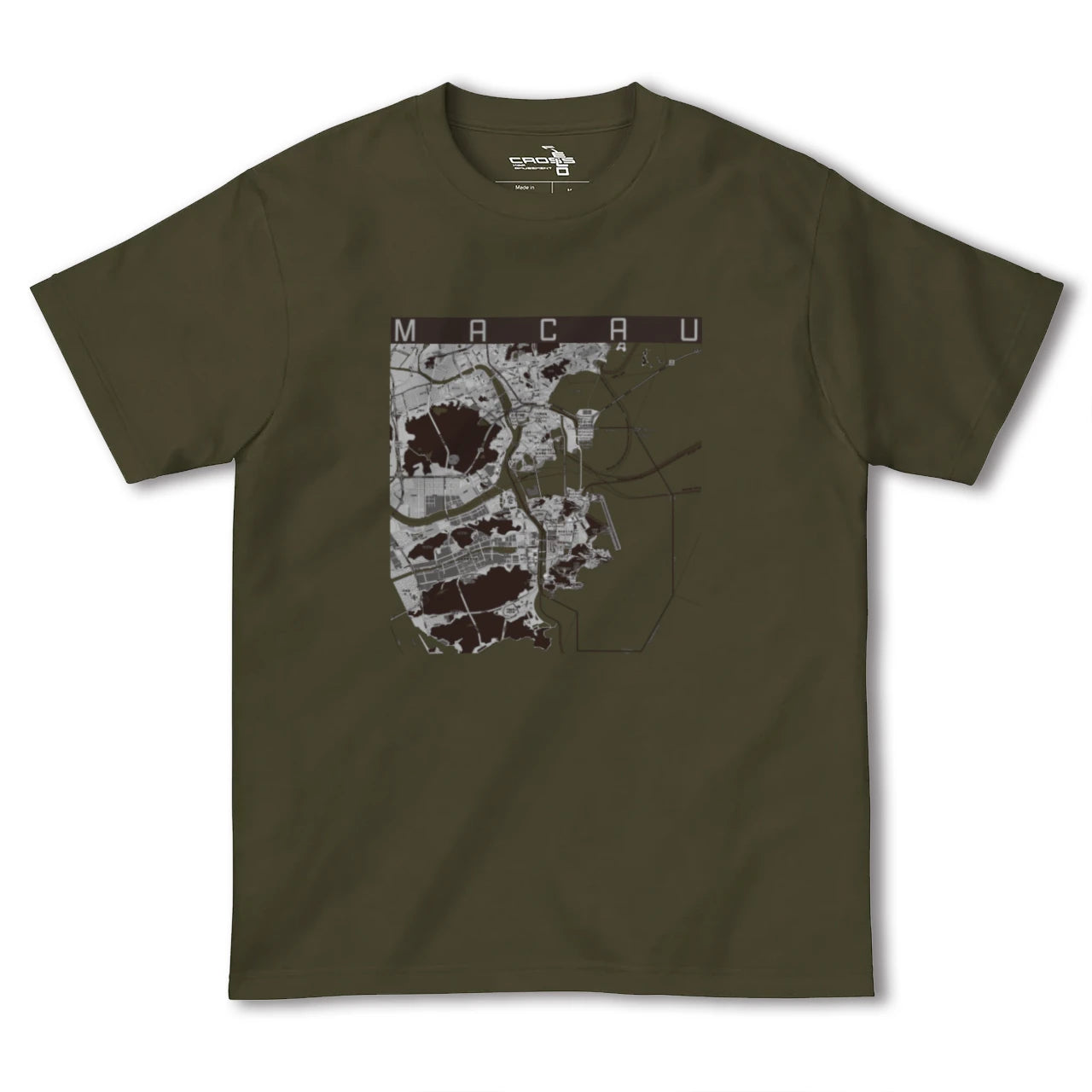 【マカオ(中華人民共和国)】地図柄ヘビーウェイトTシャツ