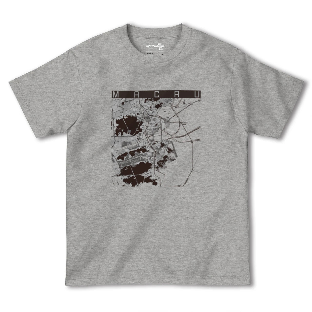 【マカオ(中華人民共和国)】地図柄ヘビーウェイトTシャツ