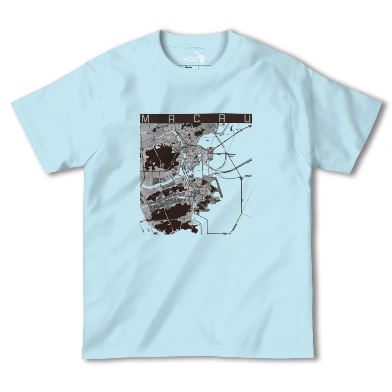 【マカオ(中華人民共和国)】地図柄ヘビーウェイトTシャツ